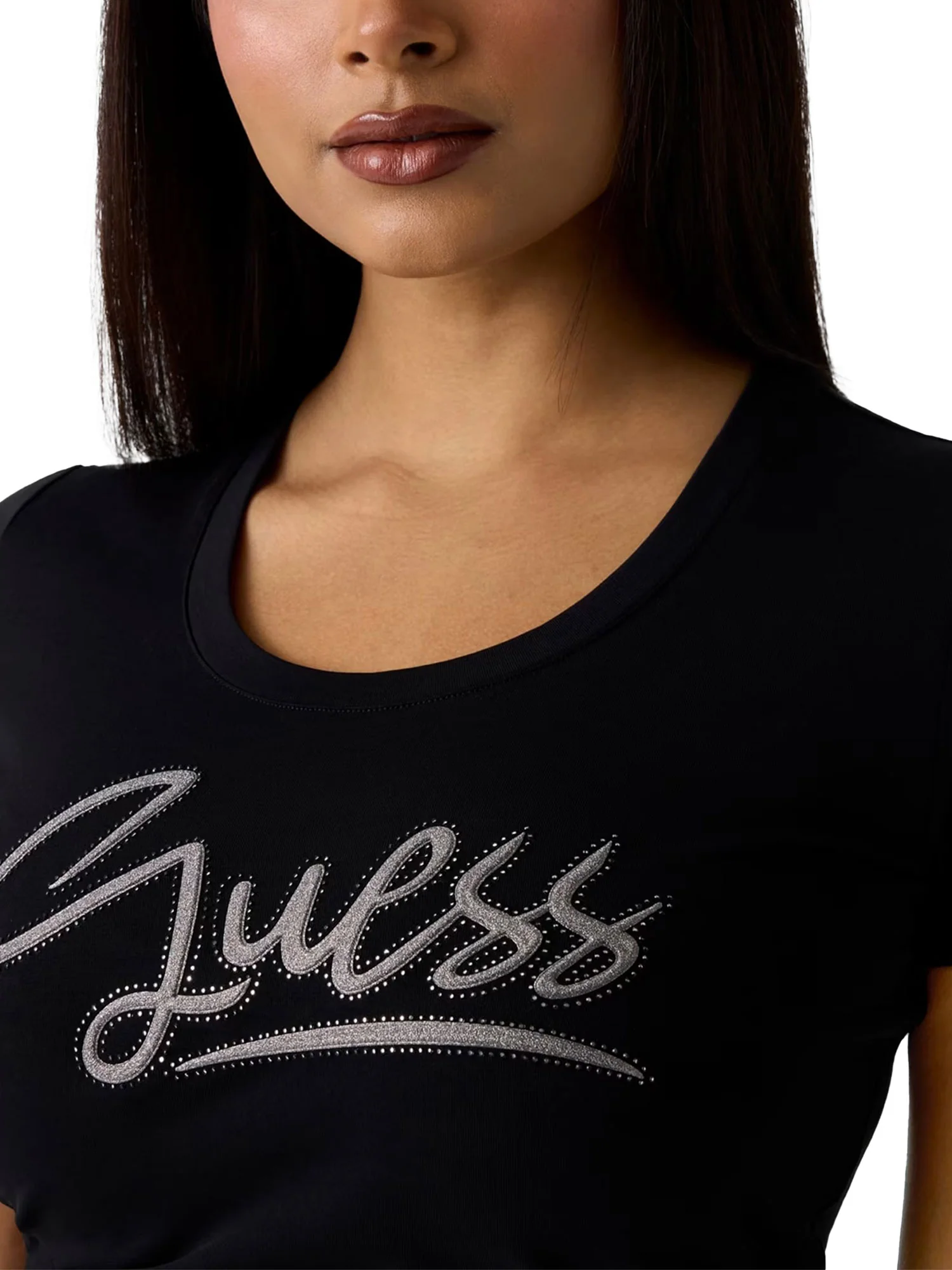 T-shirt Guess Donna script nero - Image 3