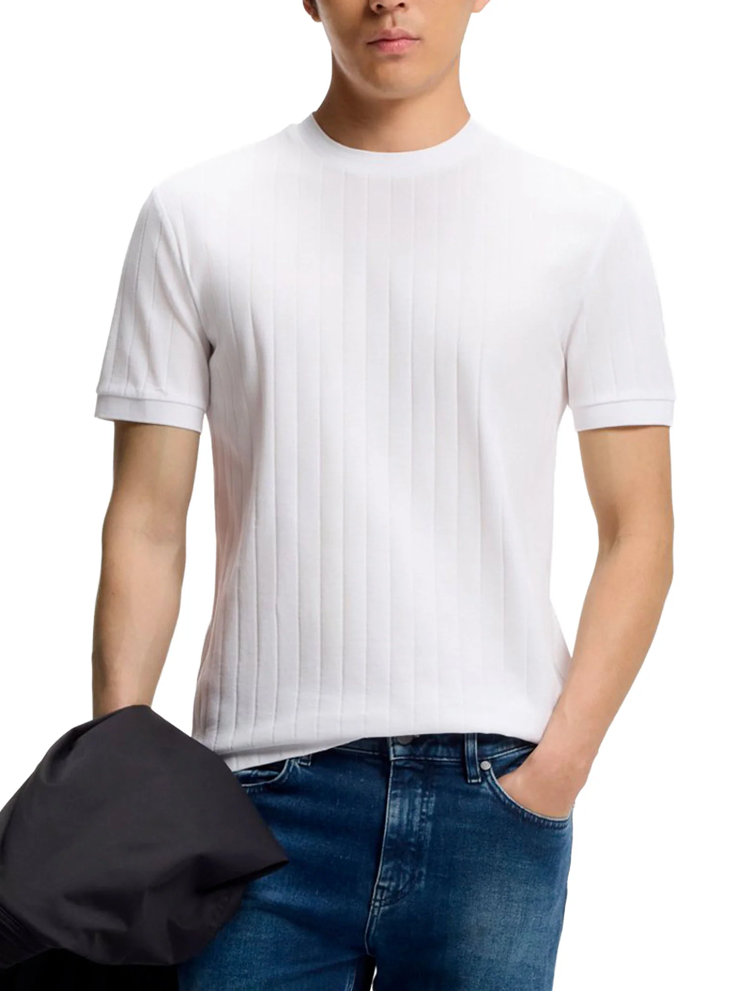 T-shirt Boss Uomo manica corta h-thompson 236
 bianco - Image 3