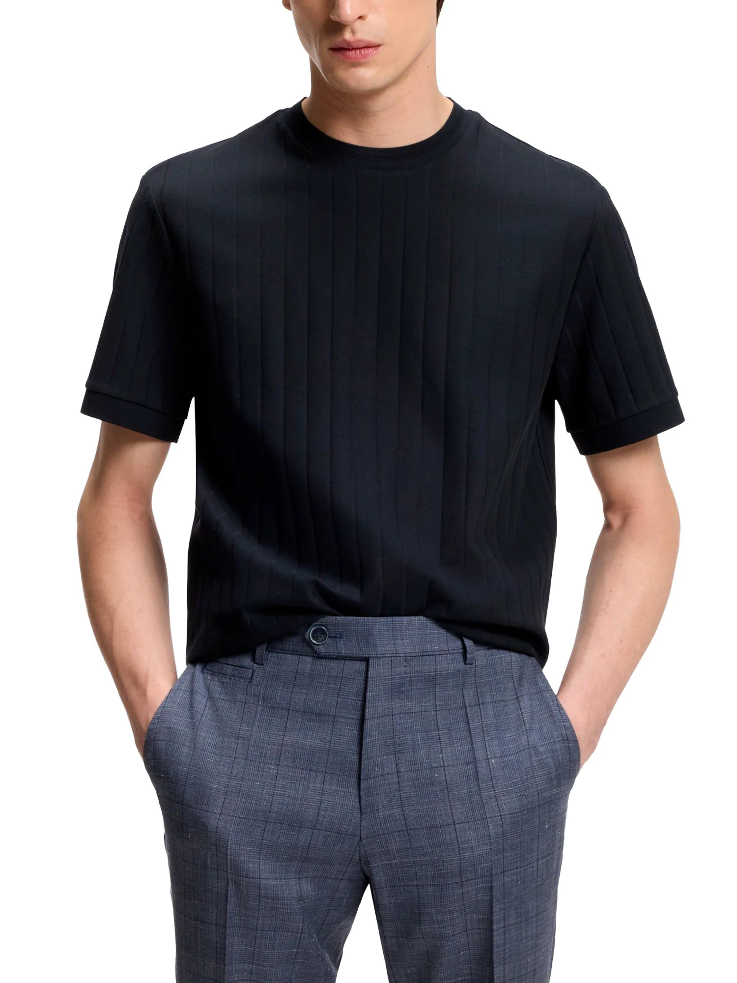 T-shirt Boss Uomo manica corta h-thompson 236
 blu
