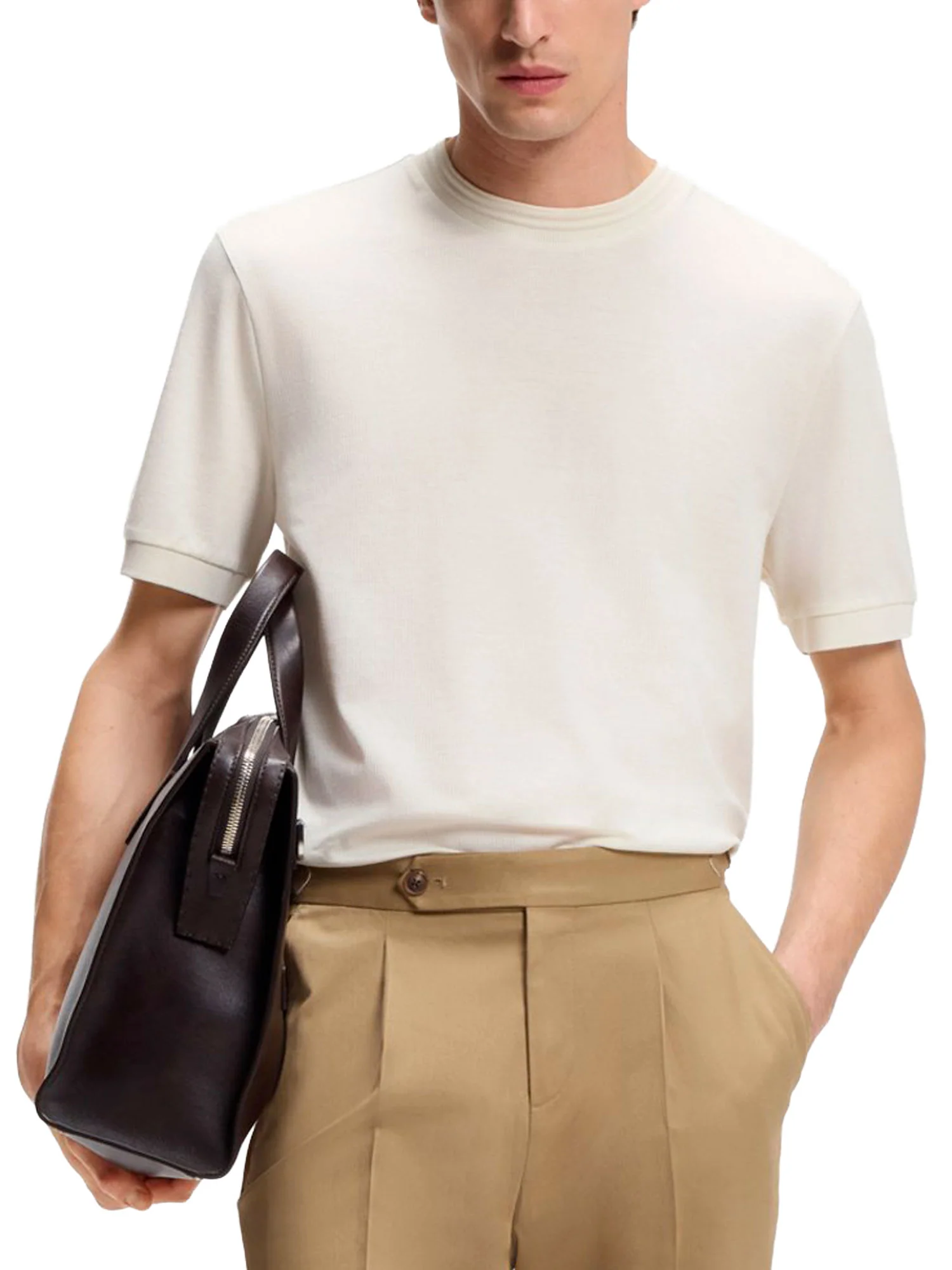 T-shirt Boss Uomo manica corta h-thompson
 bianco