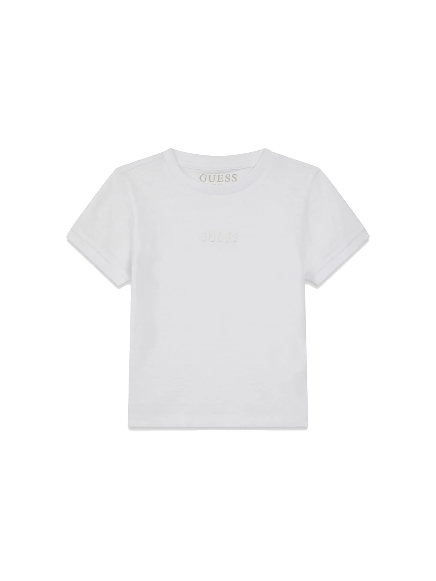 T-shirt Guess Neonato in jacquard jersey bianco