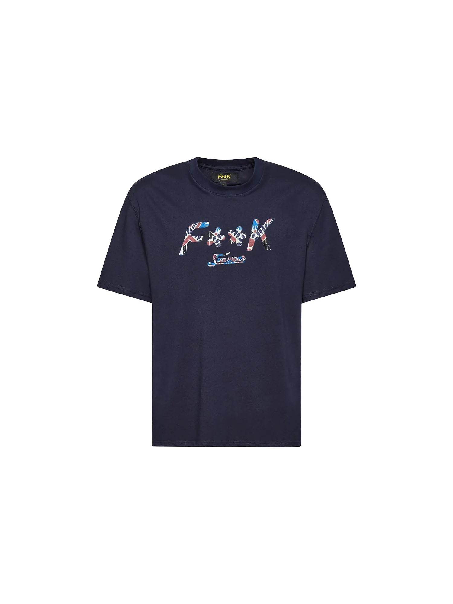 T-shirt mare F**k uomo manica corta jersey blu - Image 3
