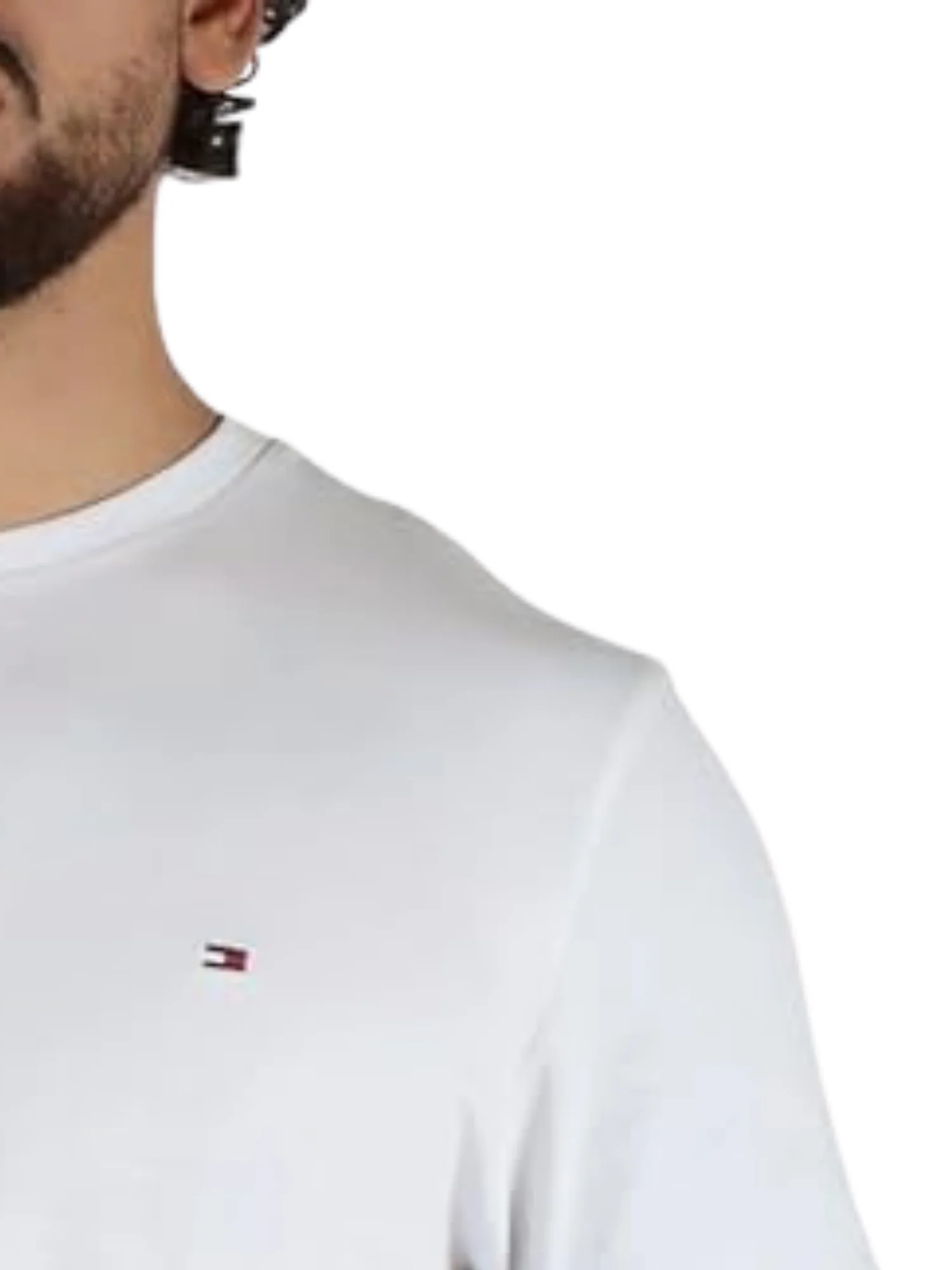 T-shirt con maniche corte Tommy Hilfiger modello light interlock bianco - Image 4