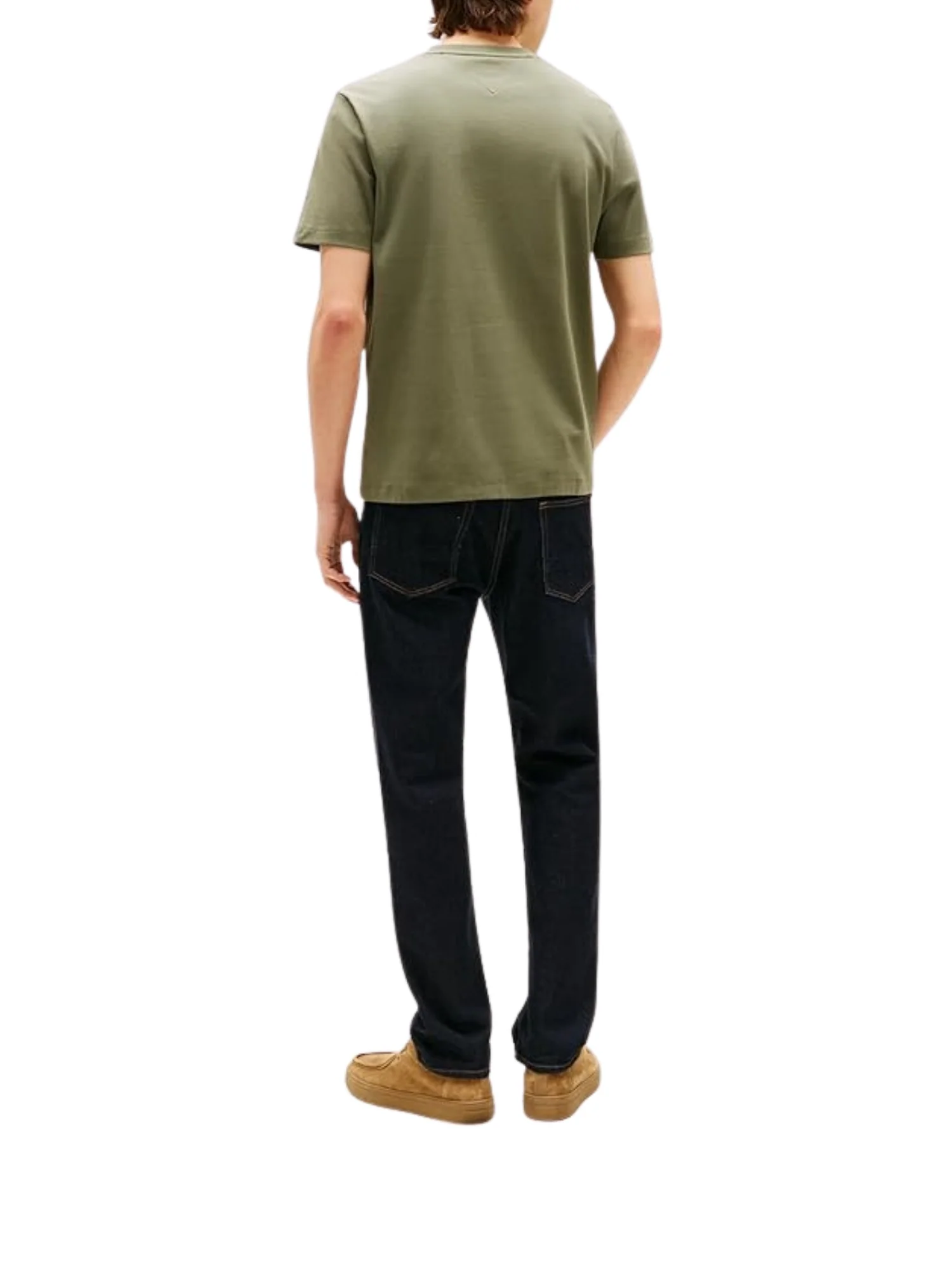 T-shirt con maniche corte Tommy Hilfiger modello light interlock kaki - Image 2