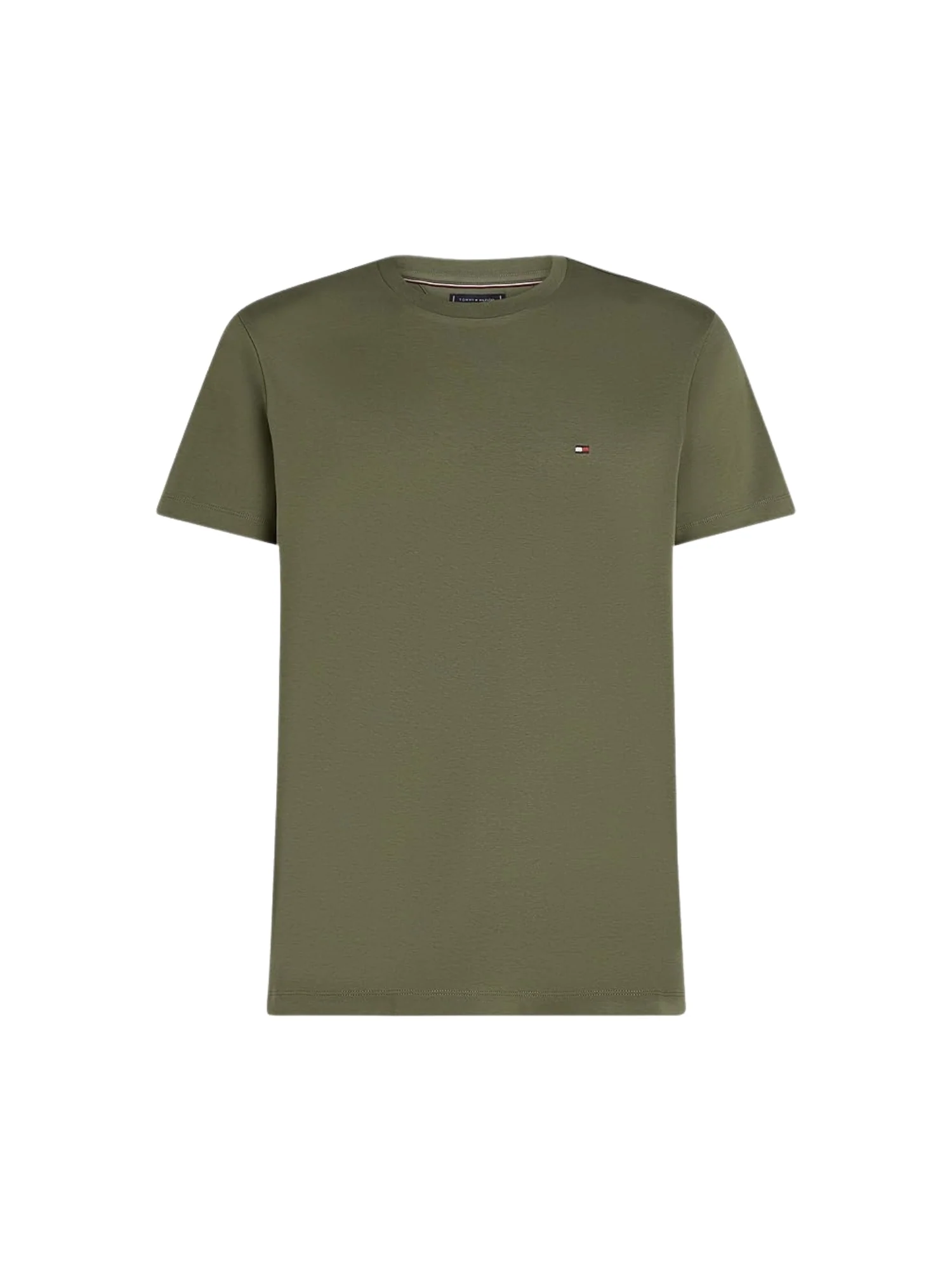 T-shirt con maniche corte Tommy Hilfiger modello light interlock kaki - Image 3