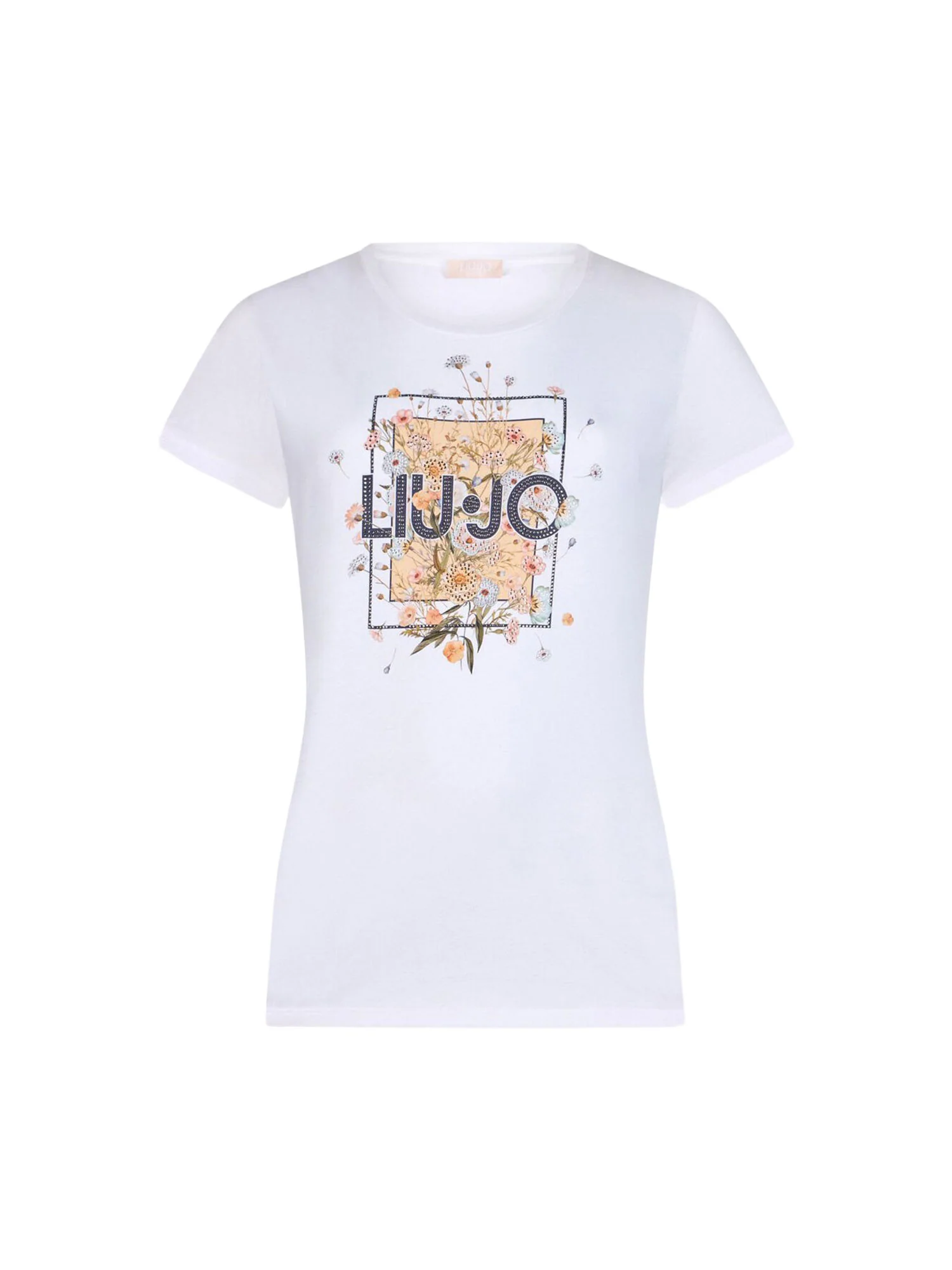 T-shirt Liu Jo Donna manica corta foulard  bianco - Image 4