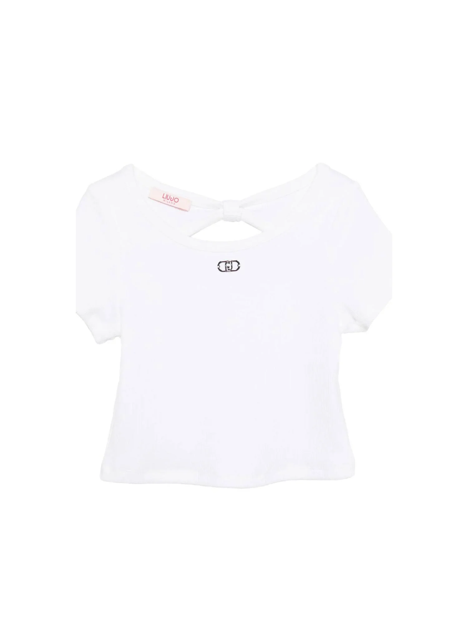 T-shirt Liu Jo Ragazza manica corta in jersey 
 Bianco