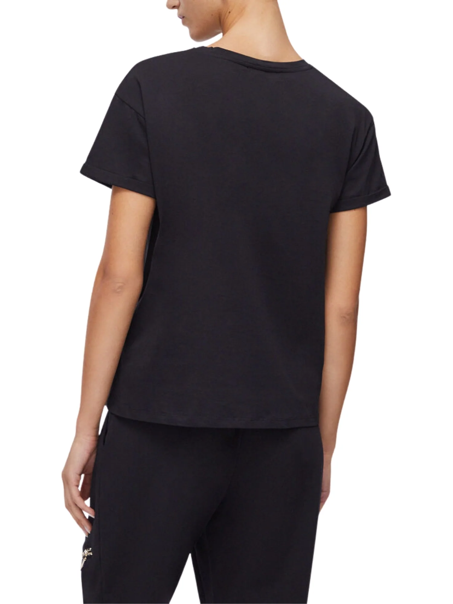 T-shirt Liu Jo donna manica corta modello LJ Mirror nero - Image 2