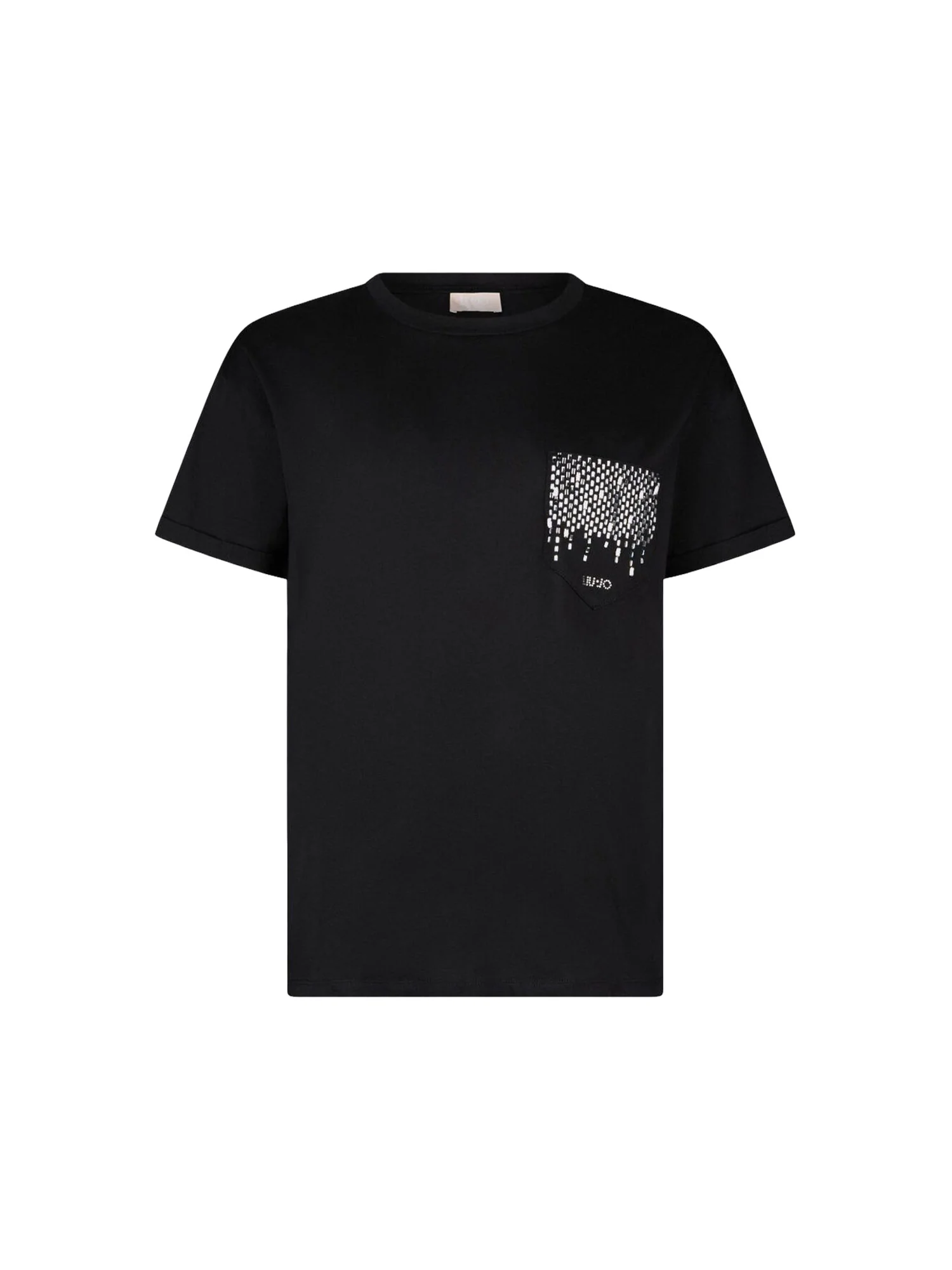 T-shirt Liu Jo donna manica corta modello LJ Mirror nero - Image 4