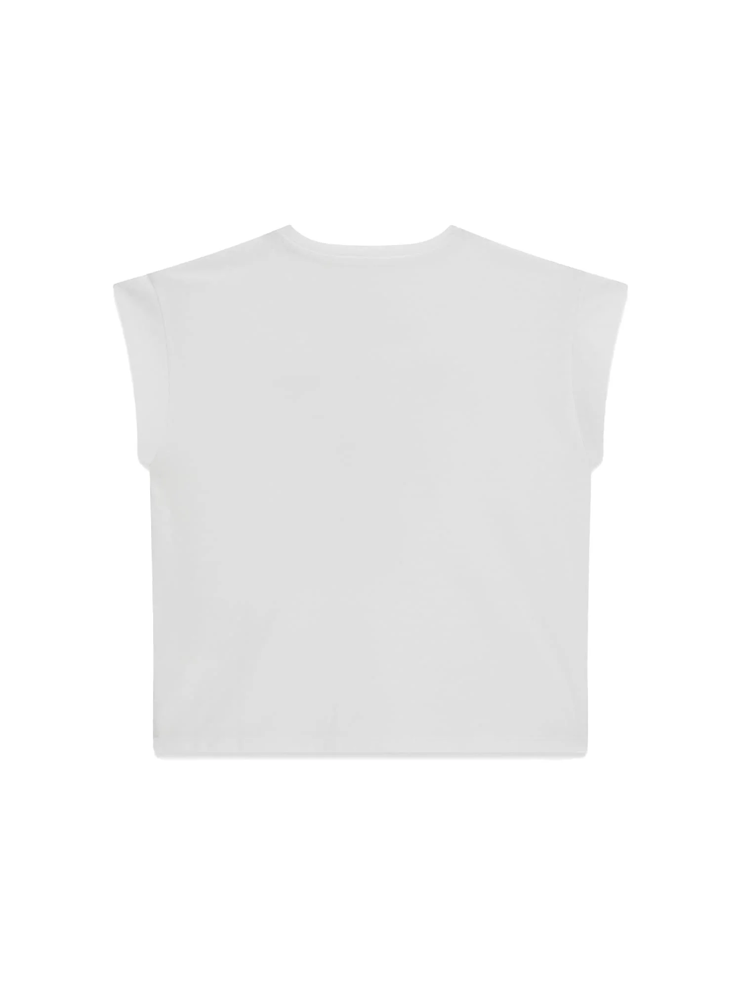 T-shirt Guess Bambina con logo paillettes bianco - Image 2