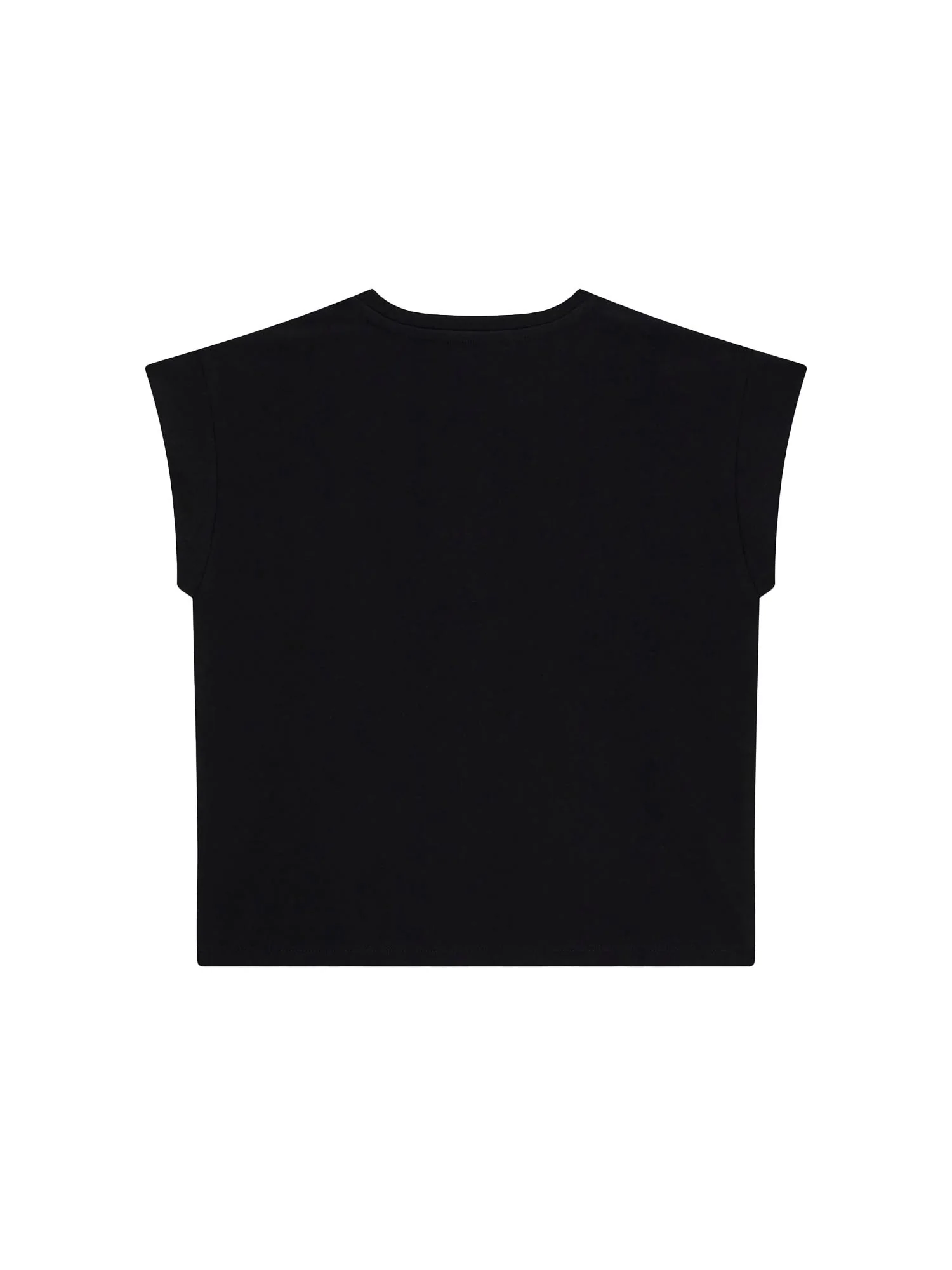 T-shirt Guess Bambina con logo paillettes nero - Image 2