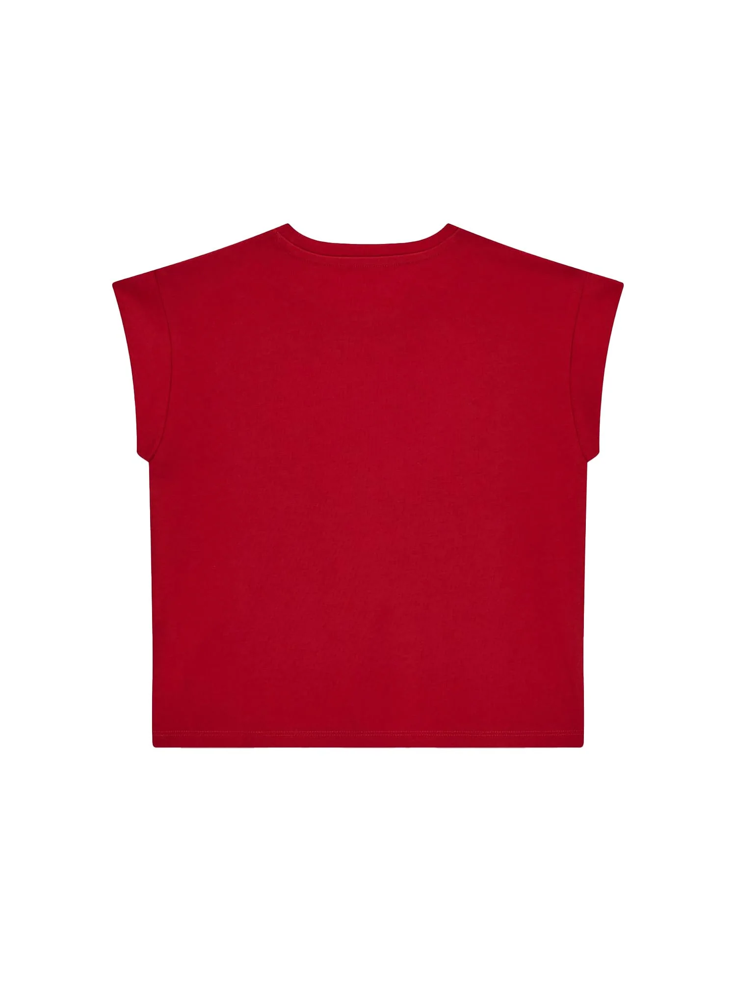 T-shirt Guess Bambina con logo paillettes rosso - Image 2