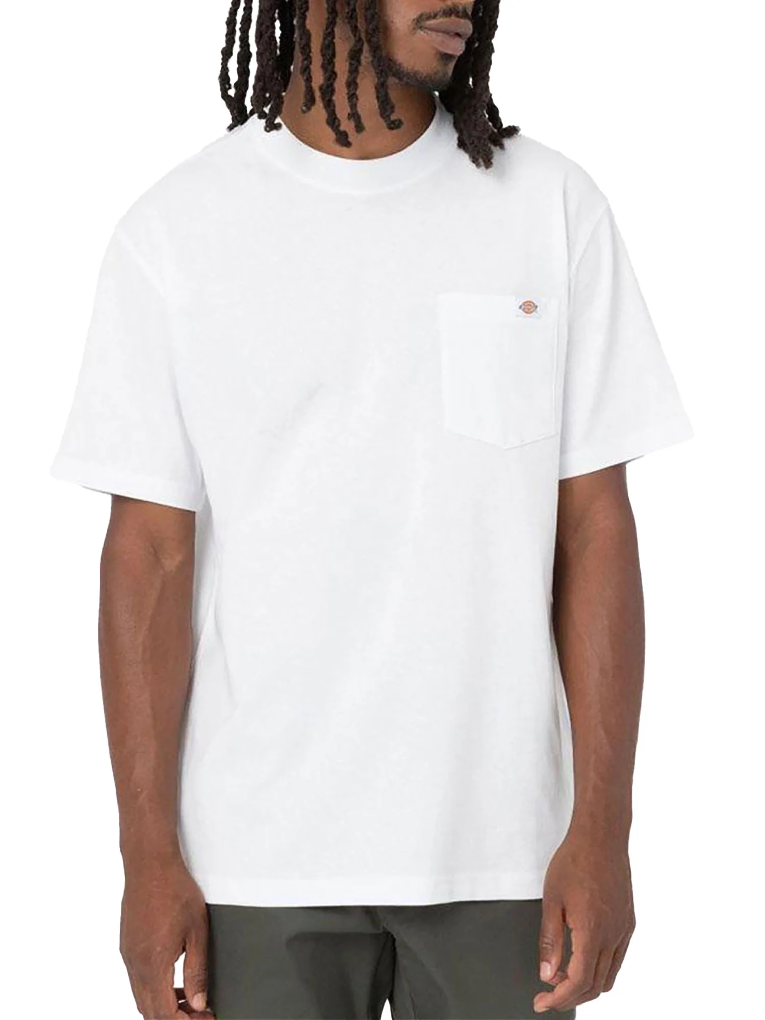 T-shirt Dickies uomo manica corta Luray pocket bianco