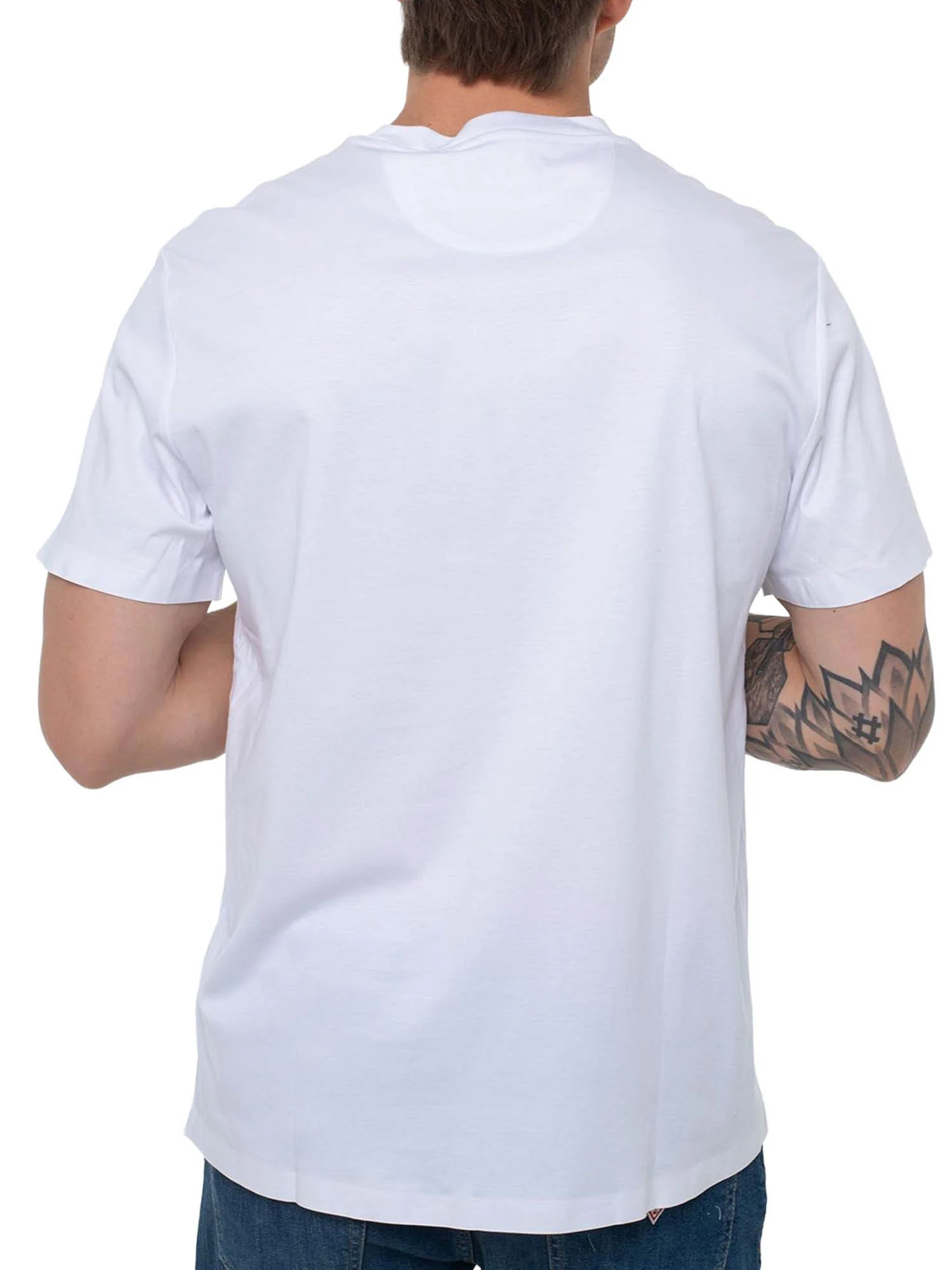 T-shirt Guess Uomo manica corta luxe jersey
 bianco - Image 3