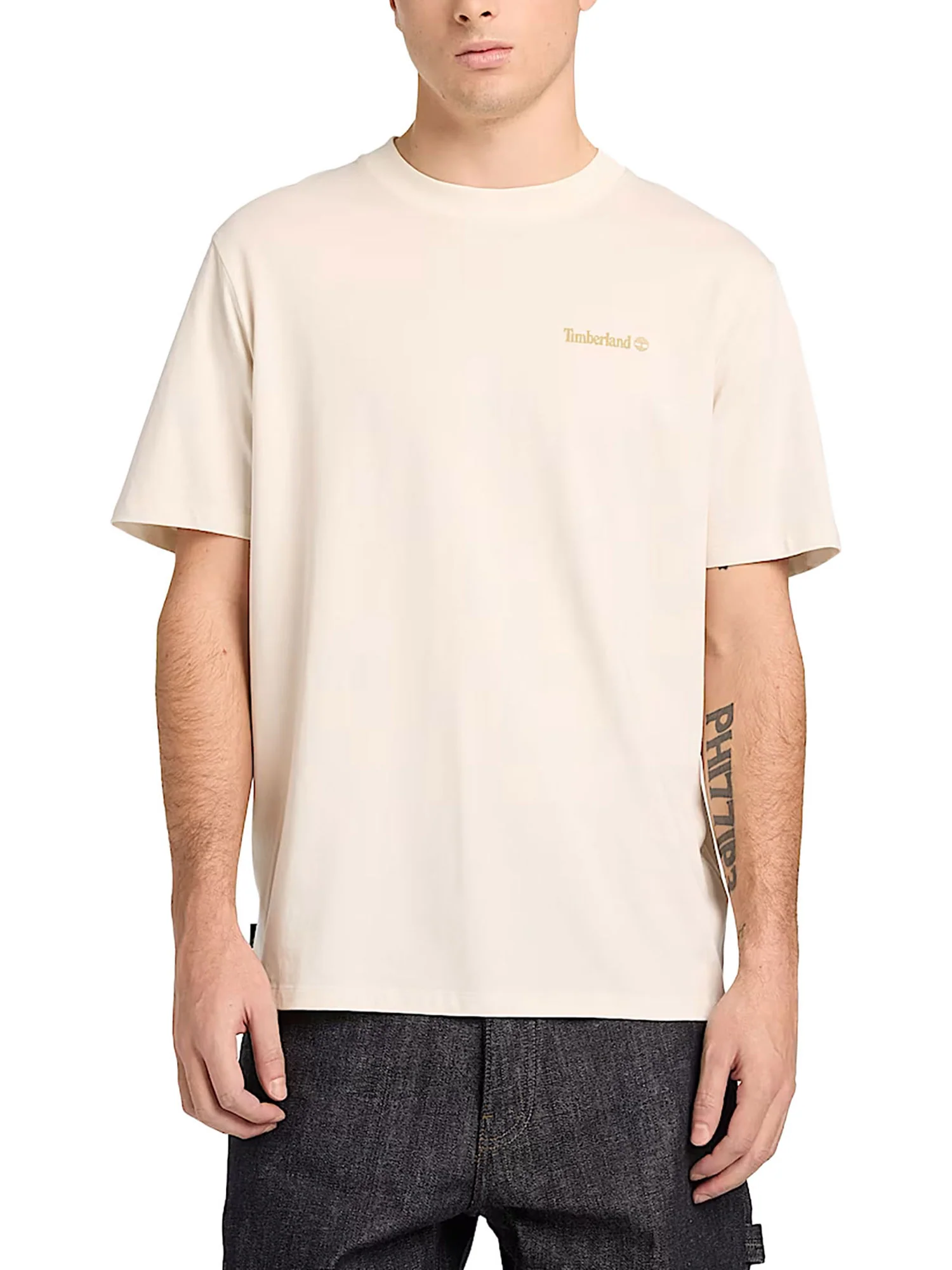 T-shirt Timberland uomo manica corta Magnet Back Gaphic avorio - Image 4