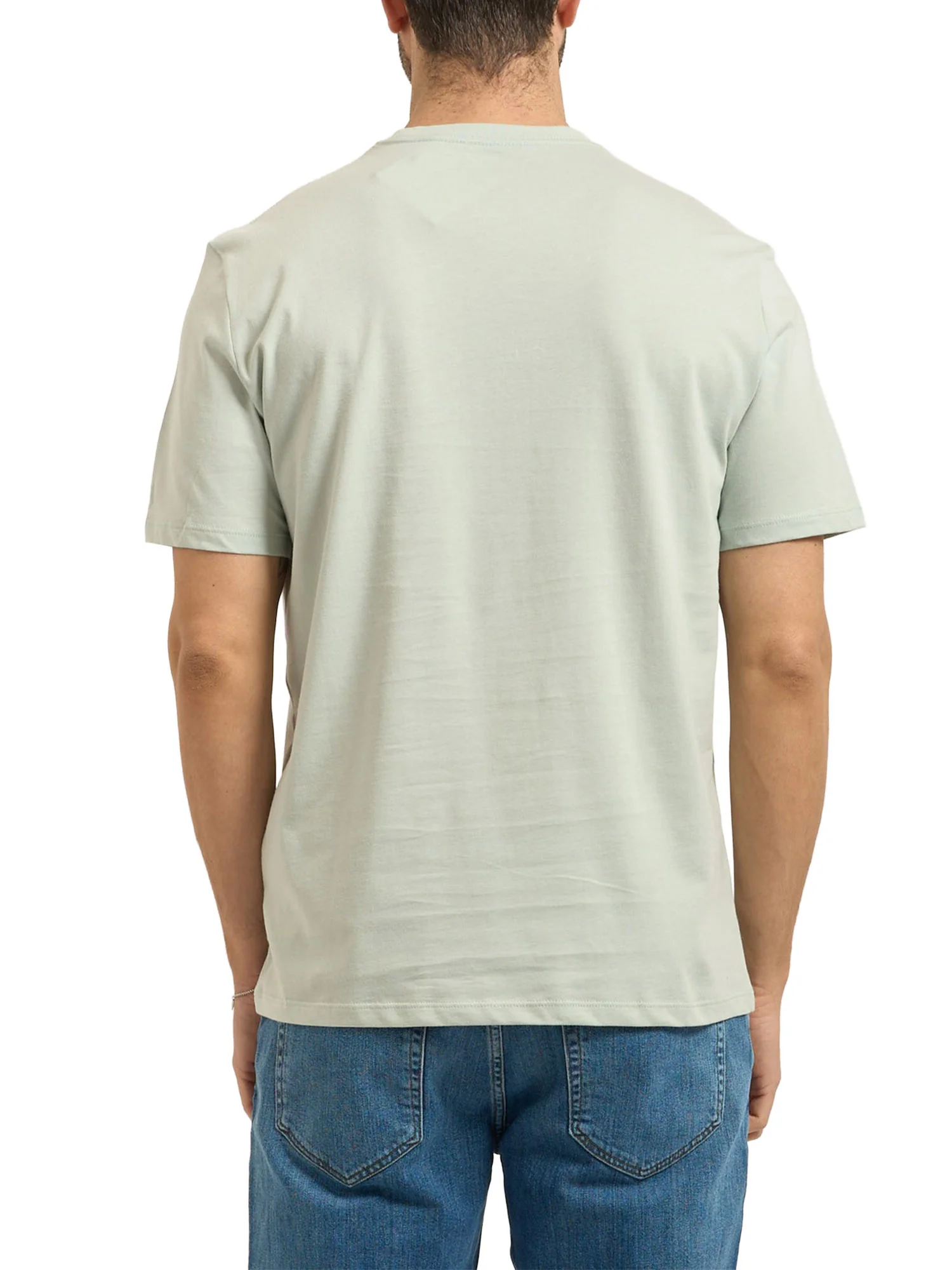 T-shirt Calvin Klein Jeans Uomo manica corta micro monologo graphic Verde chiaro - Image 2