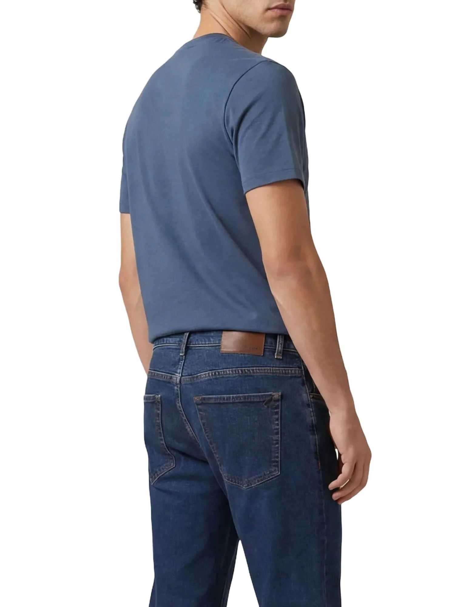 T-shirt manica corta Armani Exchange uomo micrologo jersey bluette - Image 2
