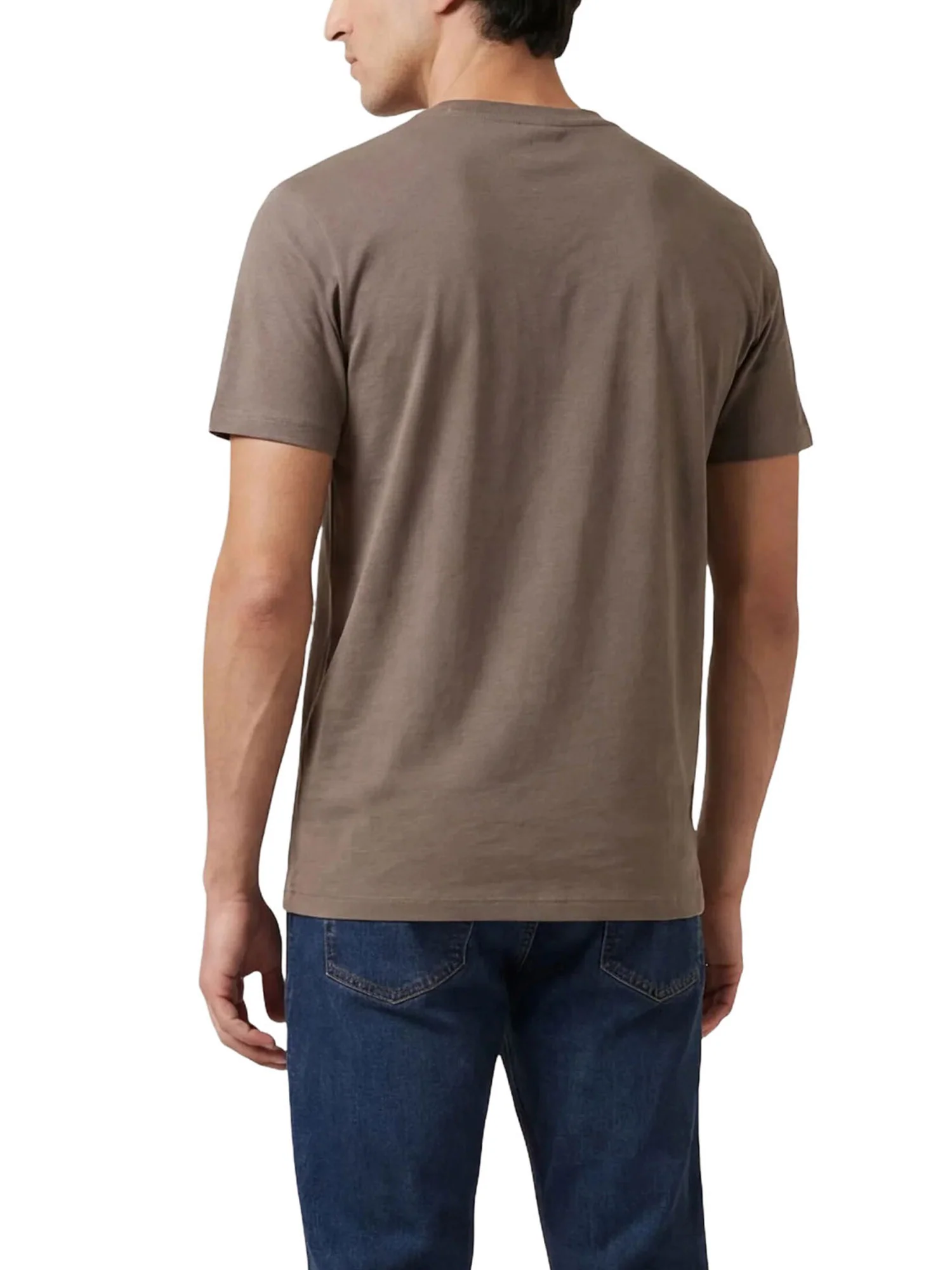 T-shirt manica corta Armani Exchange uomo micrologo jersey driftwood - Image 2
