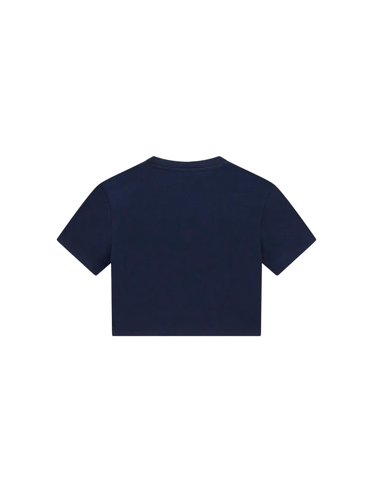 T-shirt Guess Bambina midi logo con strass blu - Image 2