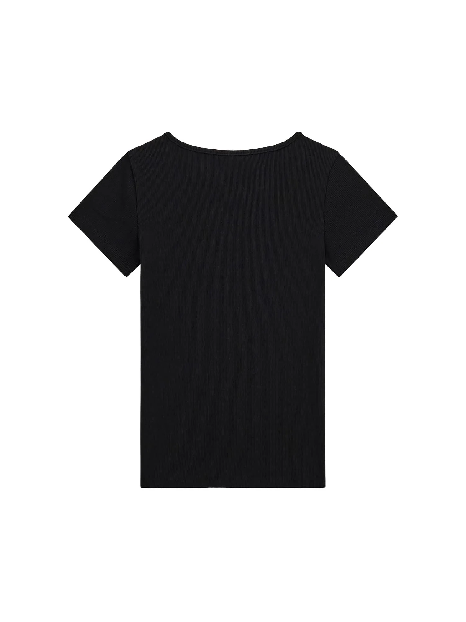 T-shirt Guess Bambina minime a costine nero - Image 2