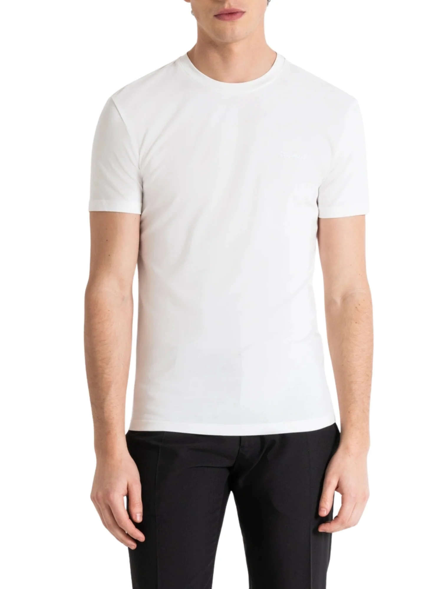 T-shirt con maniche corte modello Modal stretch bianco