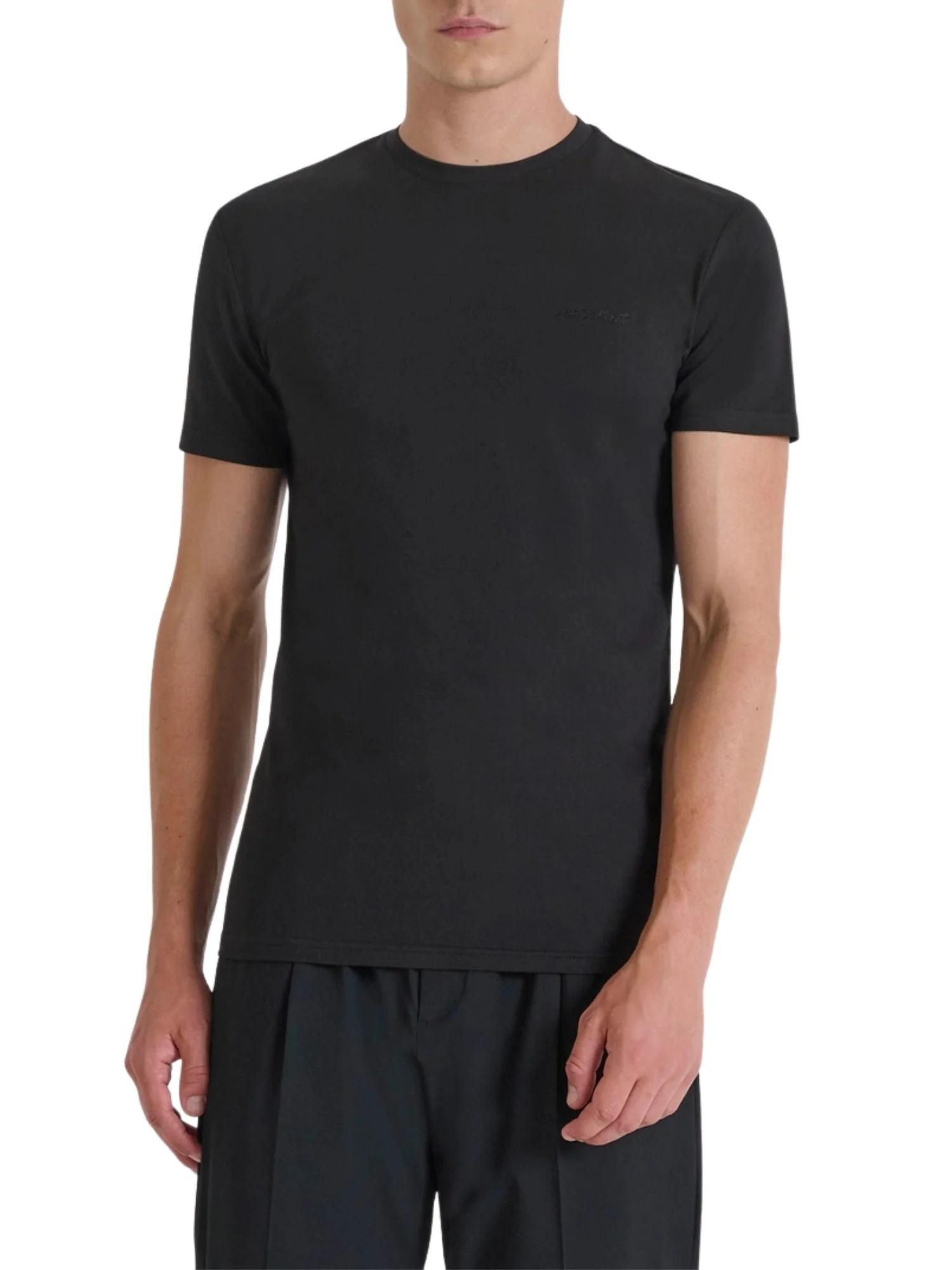 T-shirt con maniche corte modello Modal stretch nero