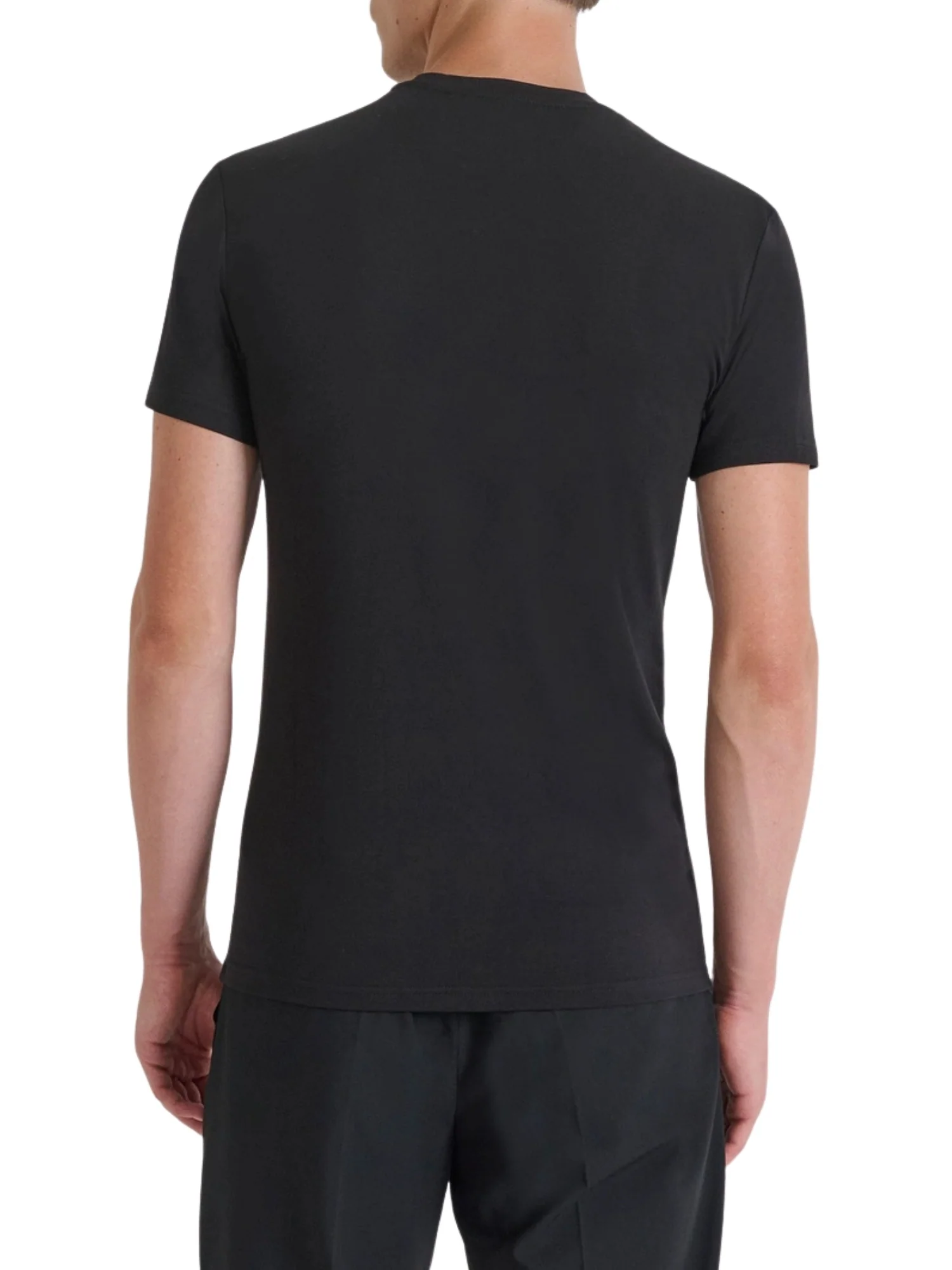 T-shirt con maniche corte modello Modal stretch nero - Image 2