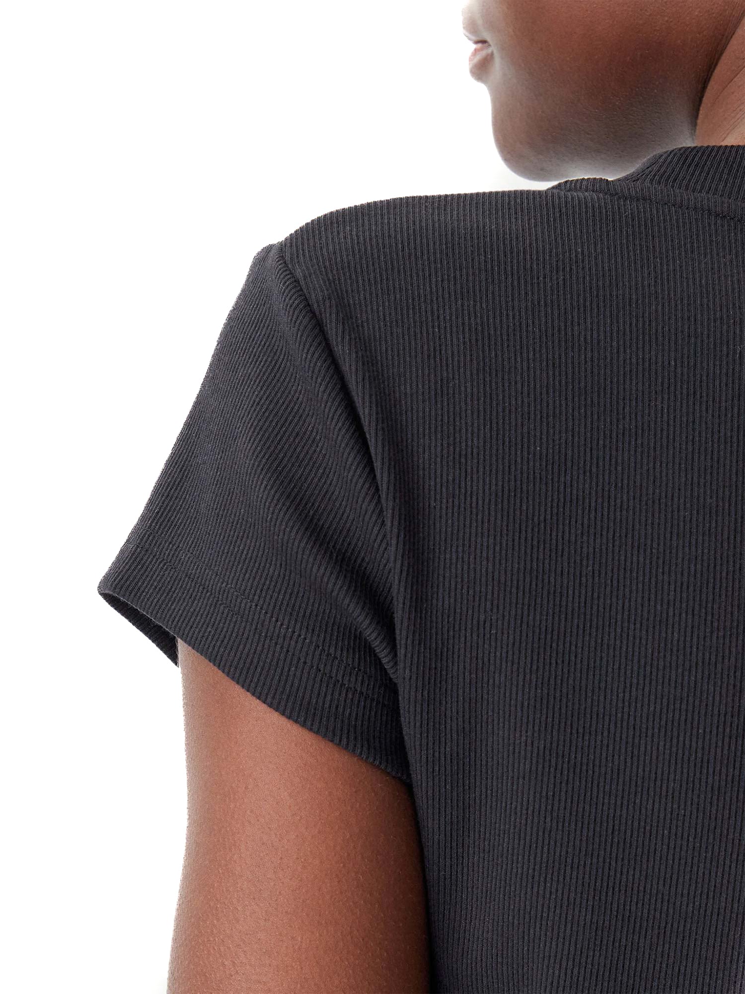 T-shirt Calvin Klein cropped logo monogram baby nero - Image 3