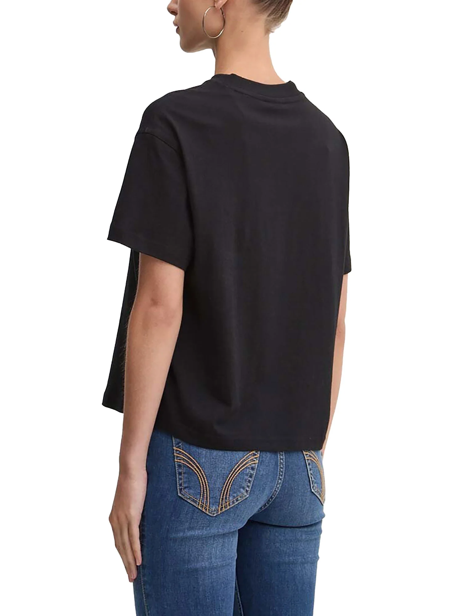 T-shirt Dickies donna maniche corte oakport logo boxy nero - Image 2