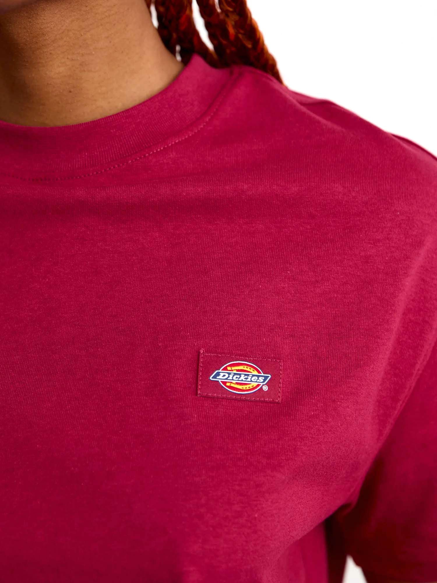 T-shirt Dickies donna maniche corte oakport logo boxy rosso - Image 3