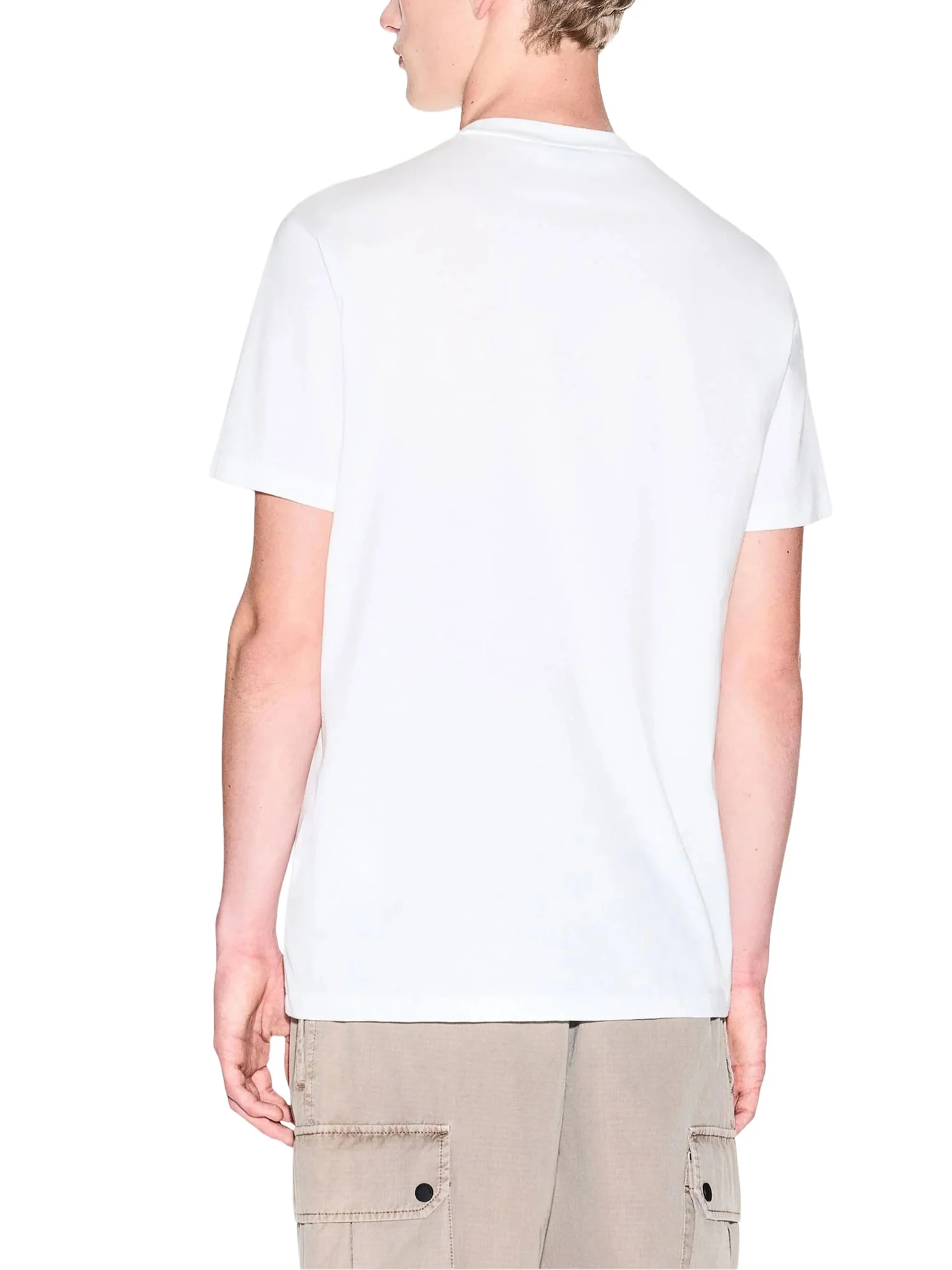 T-shirt Armani Exchange Uomo manica corta patch logo bianco - Image 2