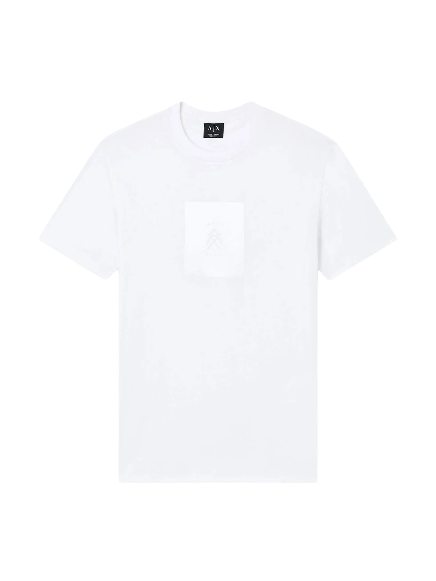 T-shirt Armani Exchange Uomo manica corta patch logo bianco - Image 4
