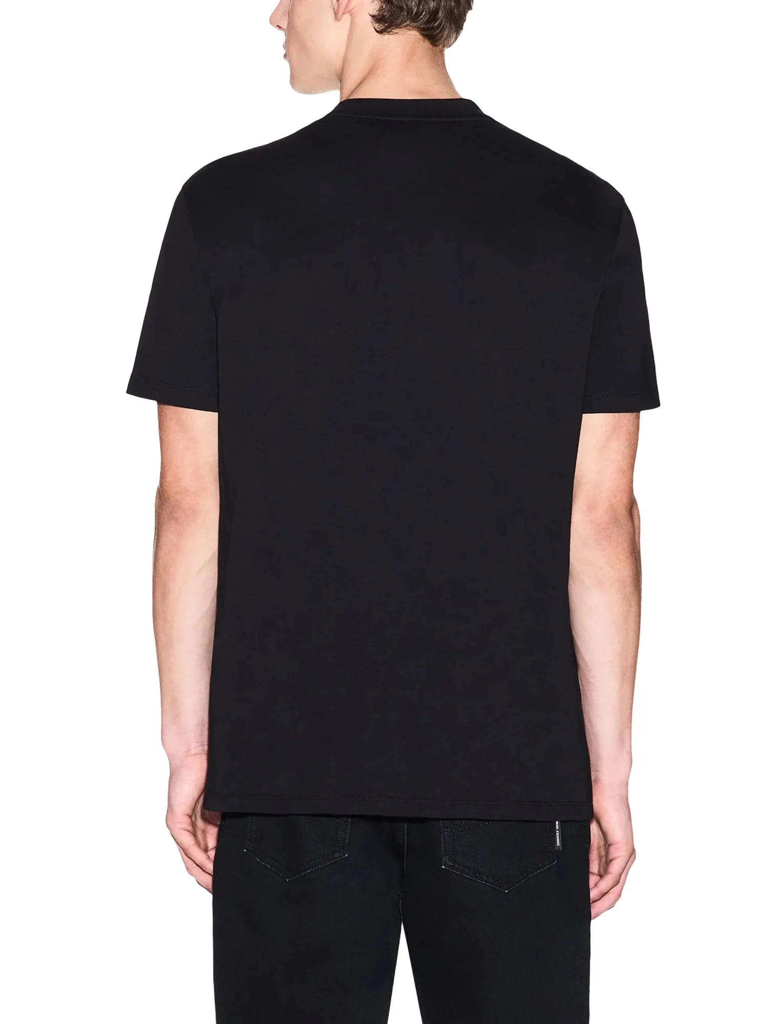 T-shirt Armani Exchange Uomo manica corta patch logo nero - Image 2