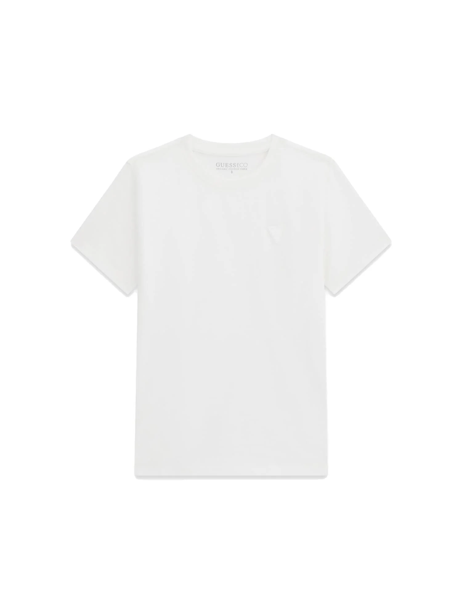 T-shirt Guess Ragazzo mini logo patch bianco