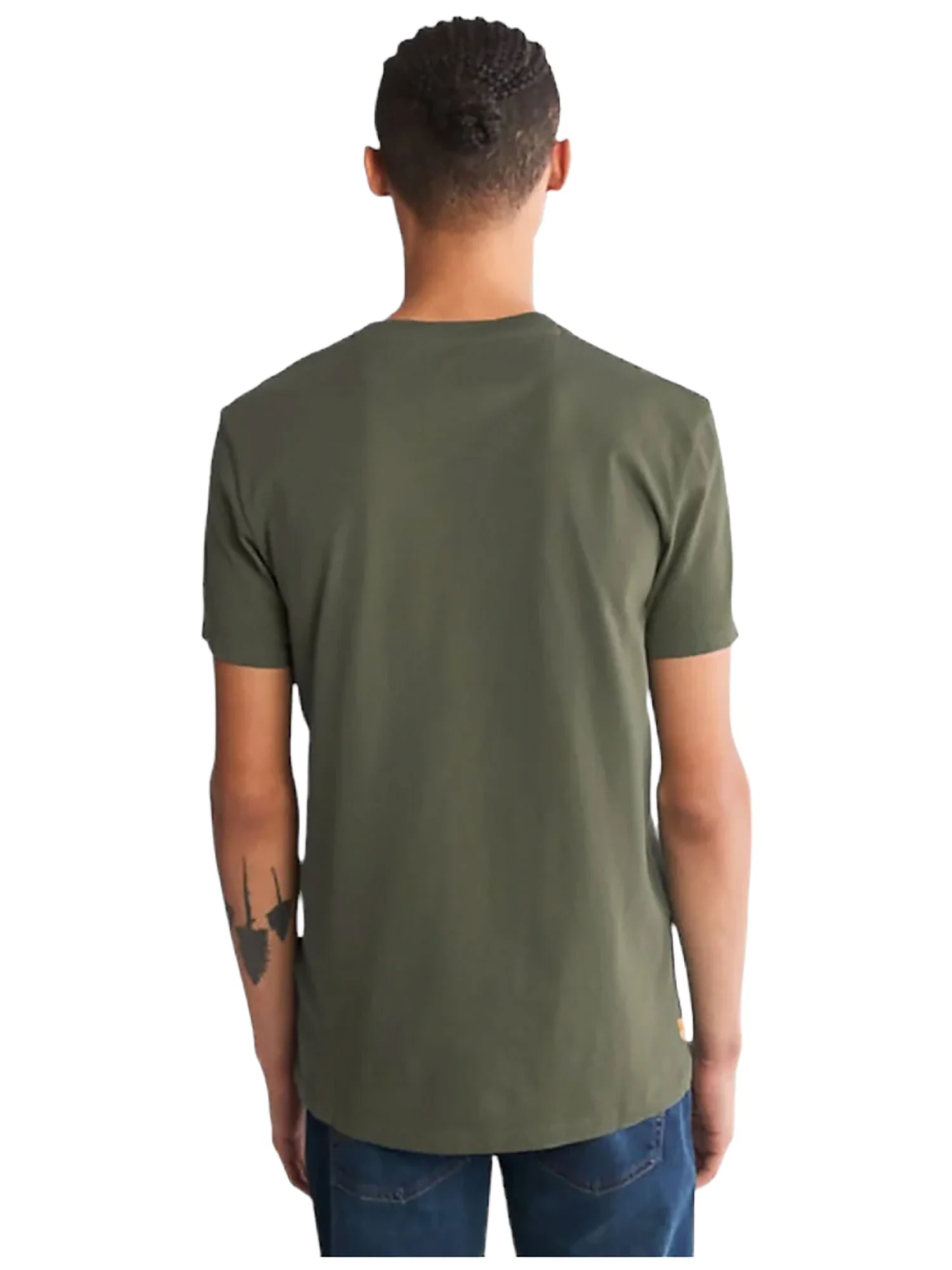 T-shirt Timberland uomo manica corta PKT Dunstan River verde - Image 2