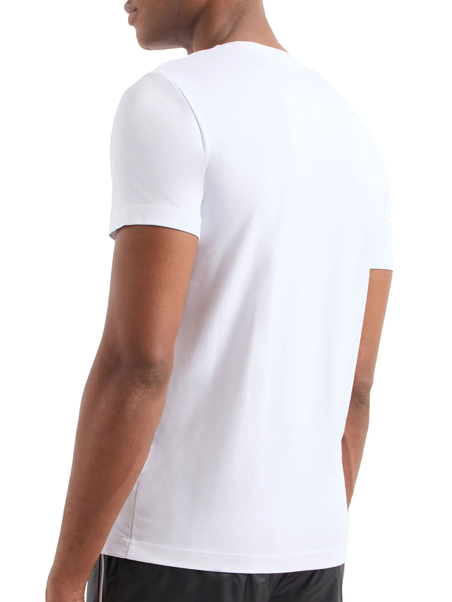 T-shirt EA7 uomo manica corta placca logo bianco - Image 2