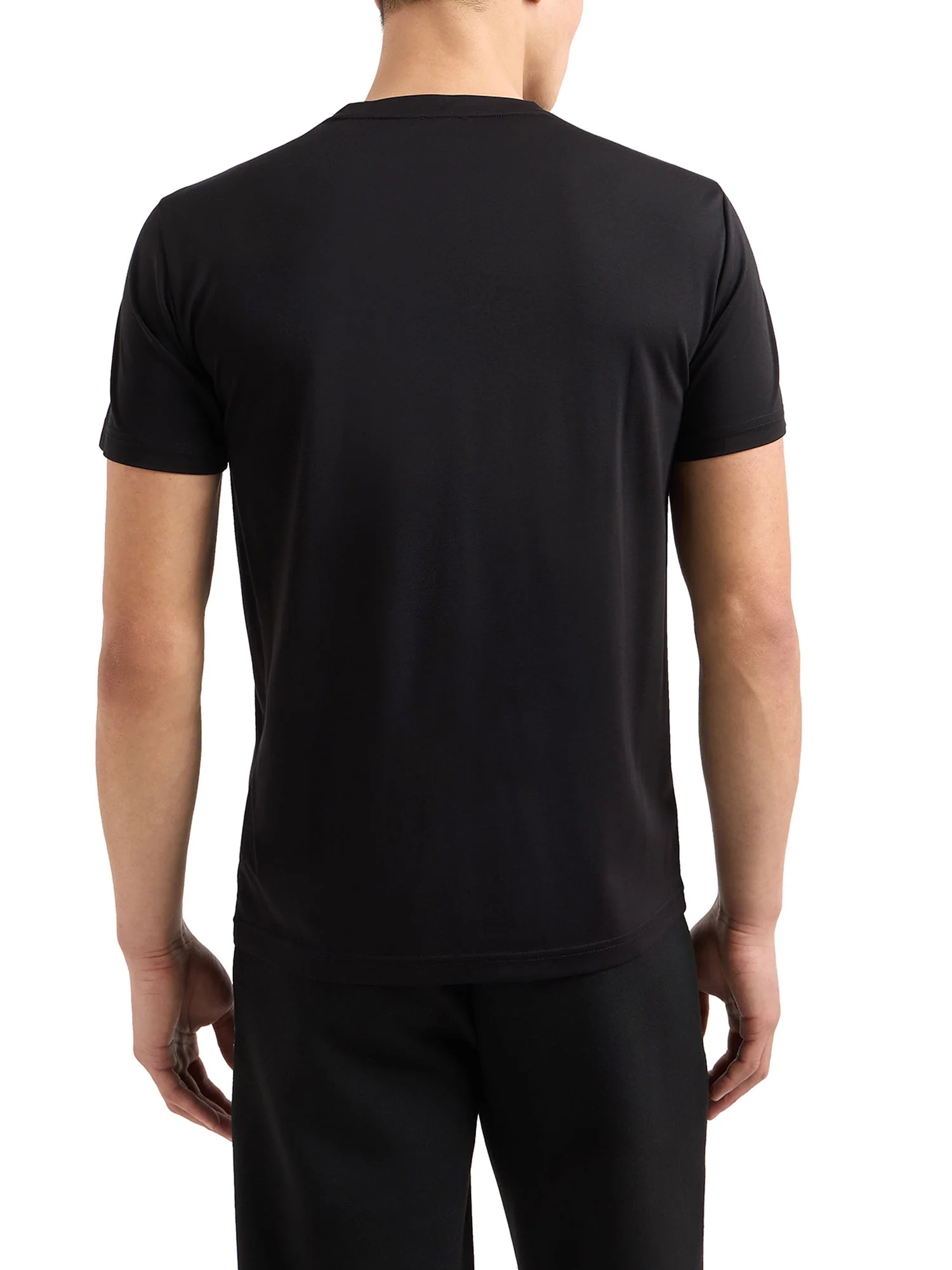 T-shirt placca logo sul petto nero - Image 46