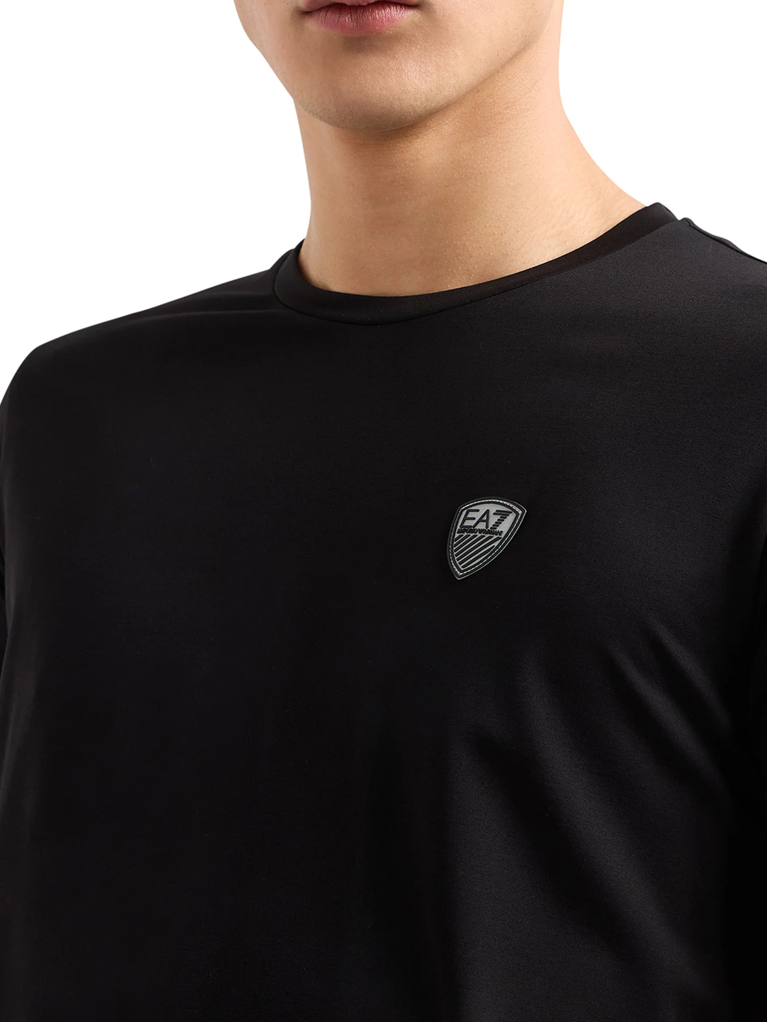 T-shirt placca logo sul petto nero - Image 75