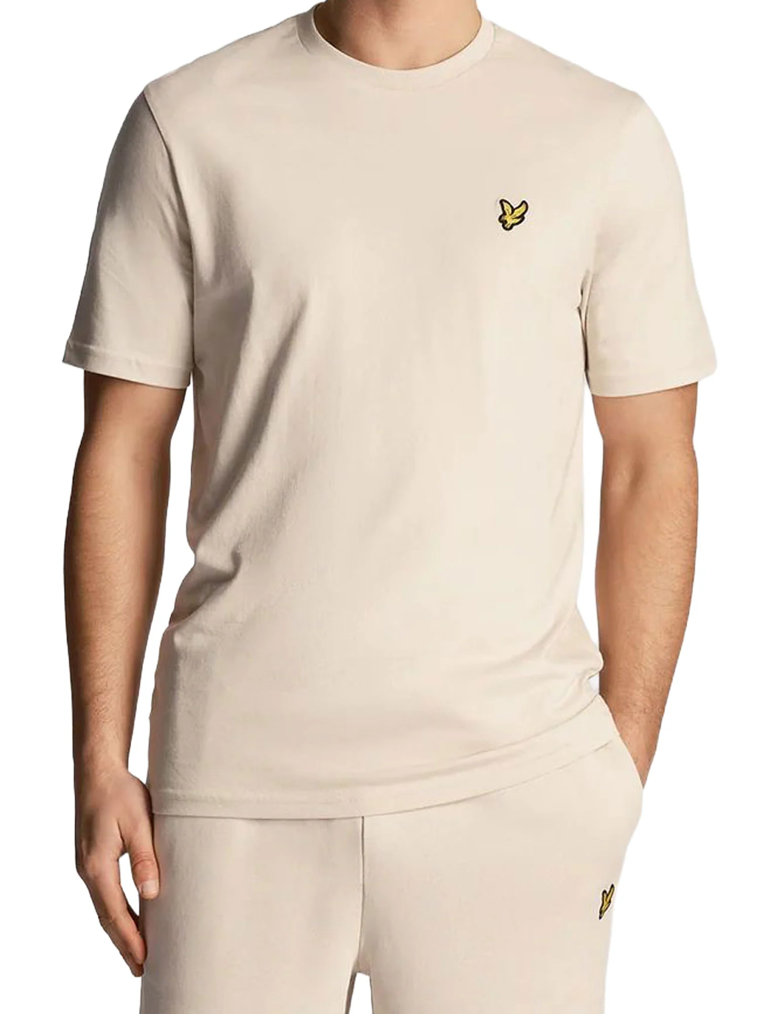 T-shirt manica corta plain jersey Lyle&Scott Uomo avorio