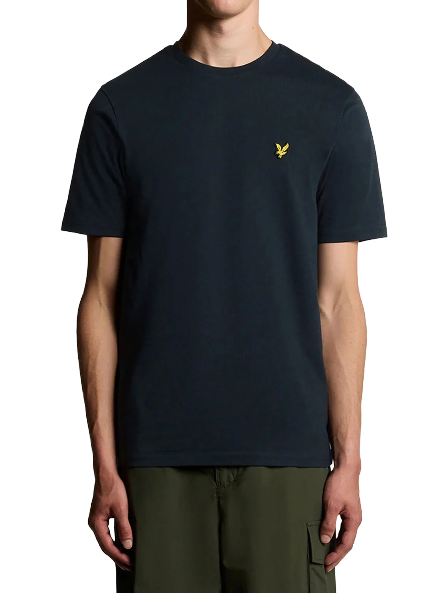 T-shirt manica corta plain jersey Lyle&Scott Uomo blu