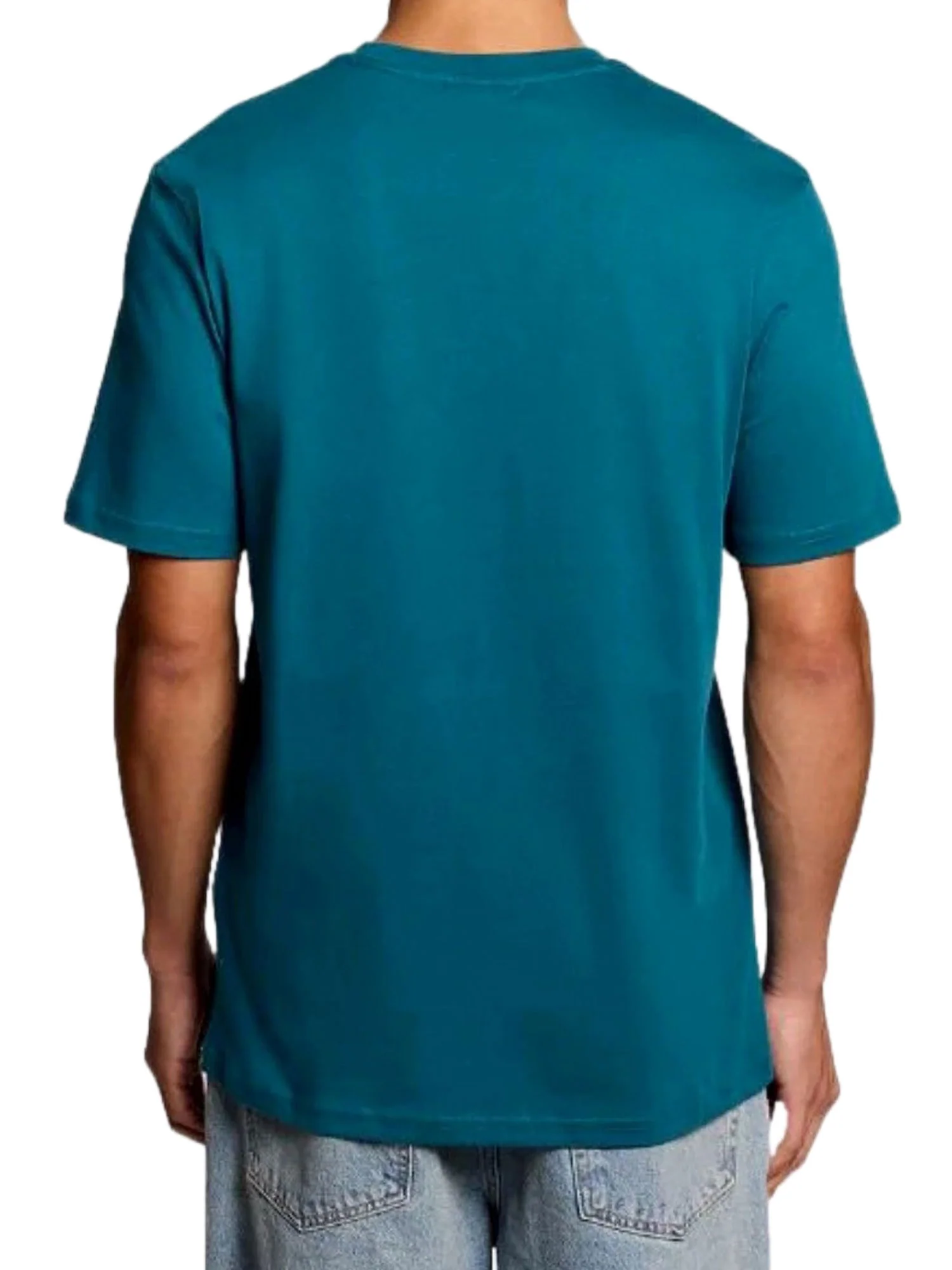T-shirt manica corta plain jersey Lyle&Scott Uomo lagoon - Image 2