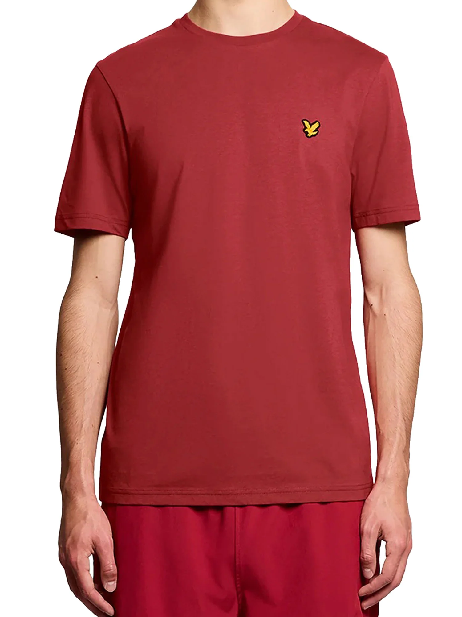 T-shirt manica corta plain jersey Lyle&Scott Uomo rosso