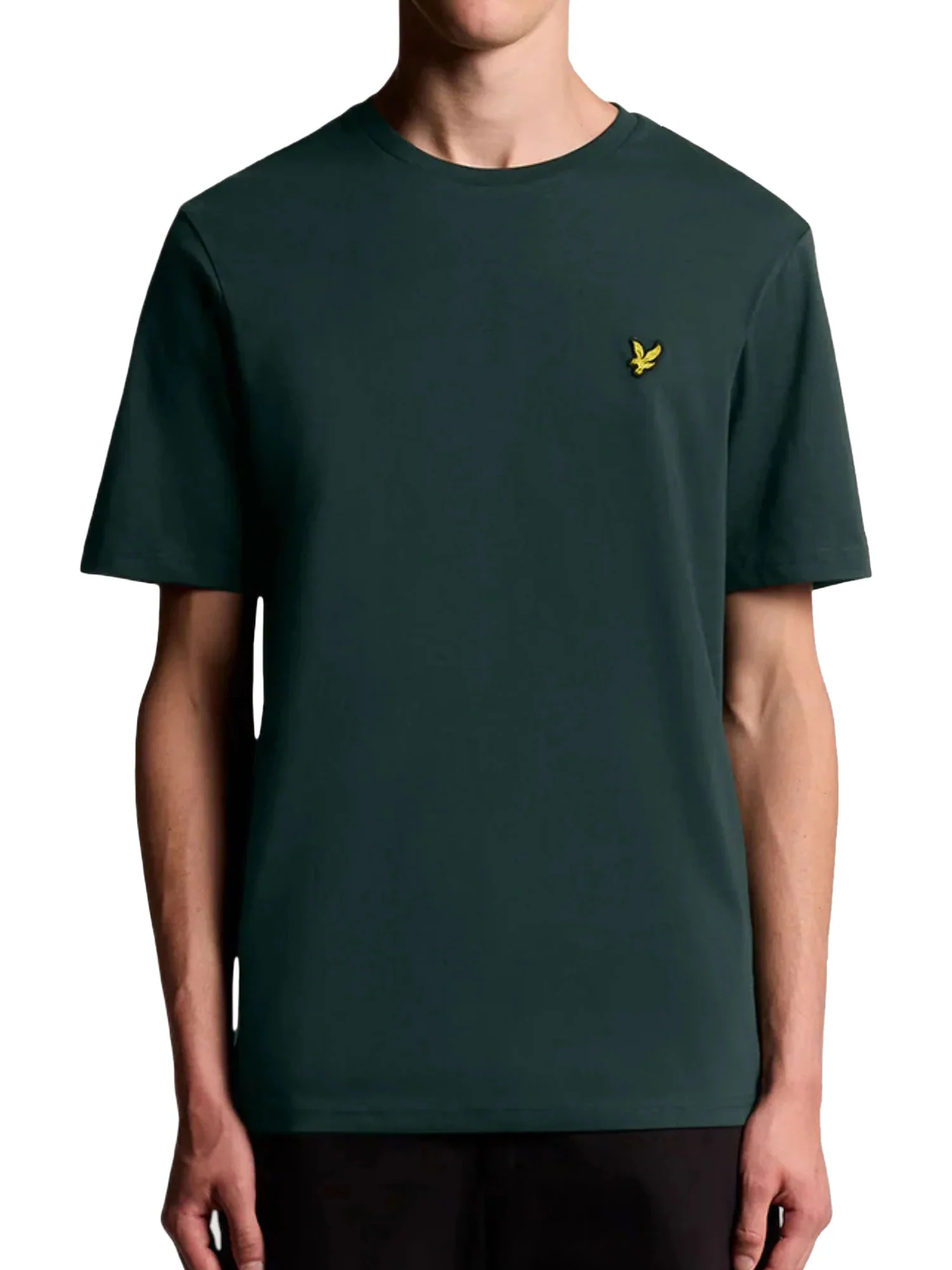 T-shirt manica corta plain jersey Lyle&Scott Uomo verde