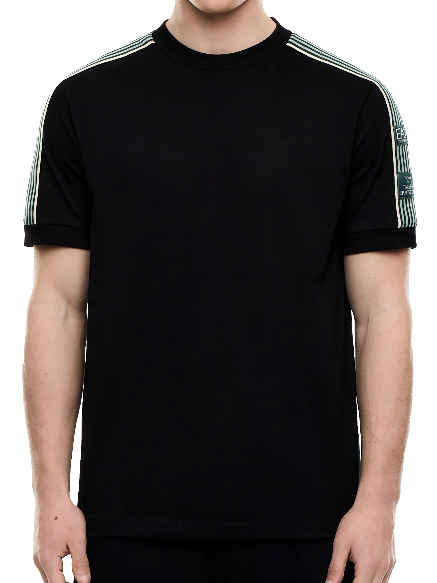 T-shirt EA7 uomo manica corta Premium Tape nero
