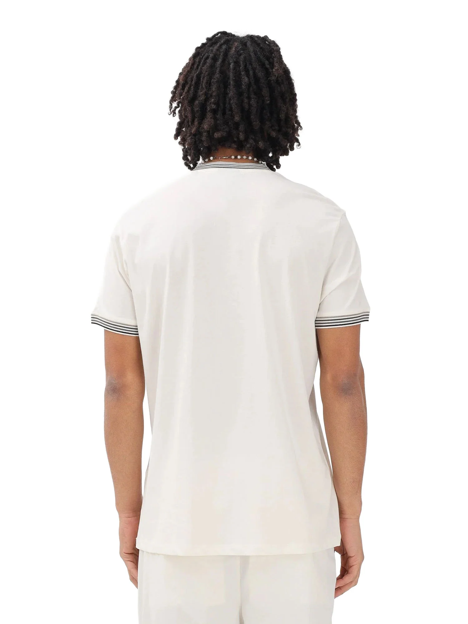 T-shirt Armani Exchange Uomo manica corta prf. contr. crema - Image 2