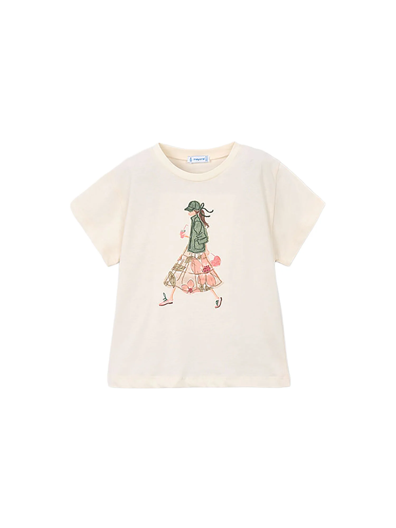 T-shirt Mayoral Bambina ricamo cecio