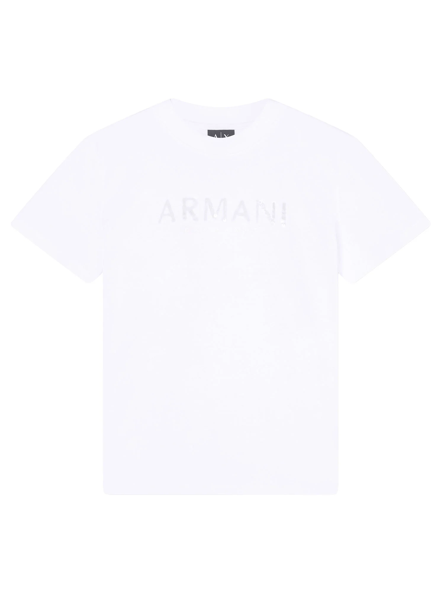 T-shirt Armani Exchange Donna a manica corta con logo ricamato
 Bianco - Image 3