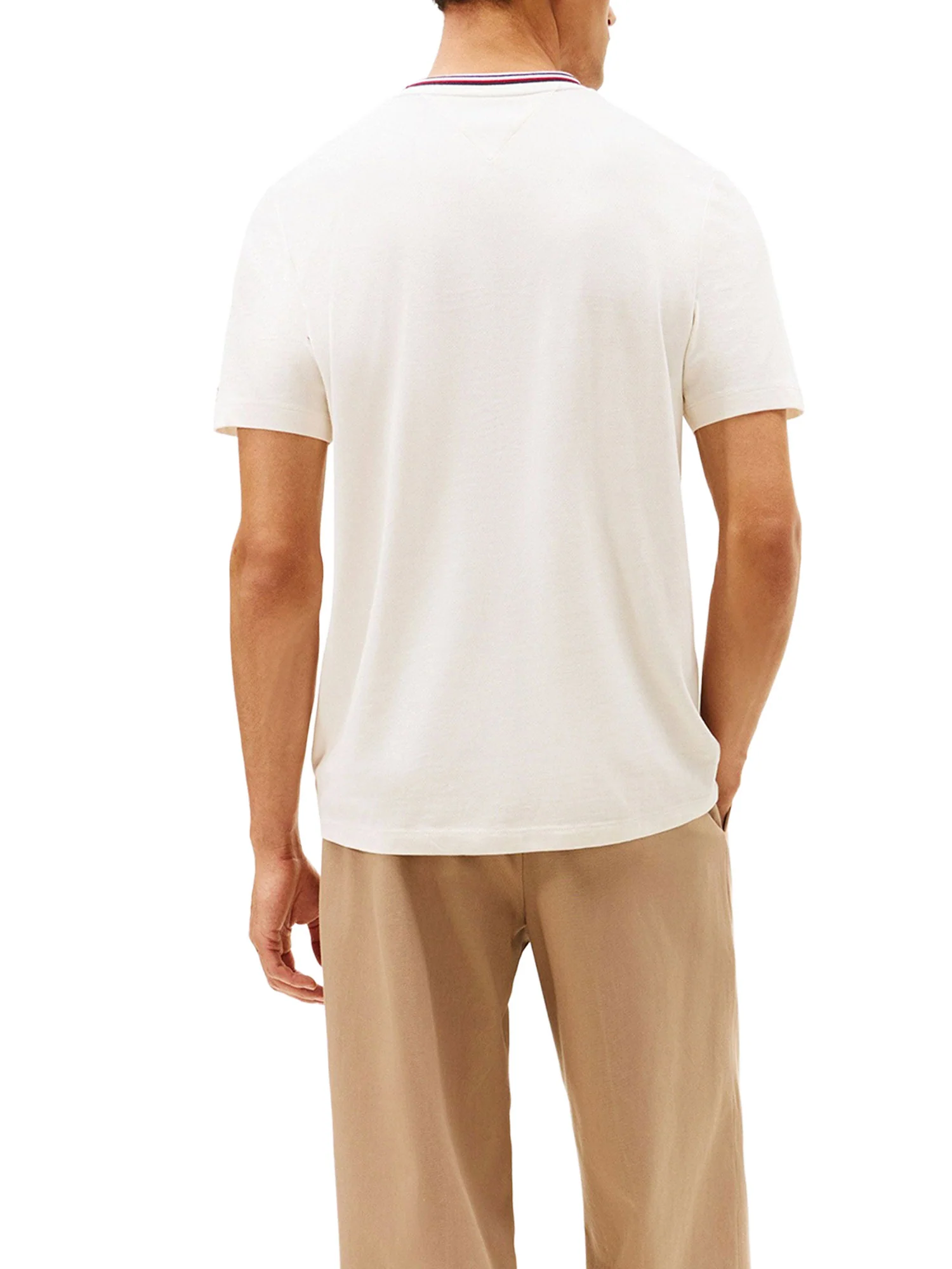 T-shirt con maniche corte Tommy Hilfiger modello rwb pocket avorio - Image 2