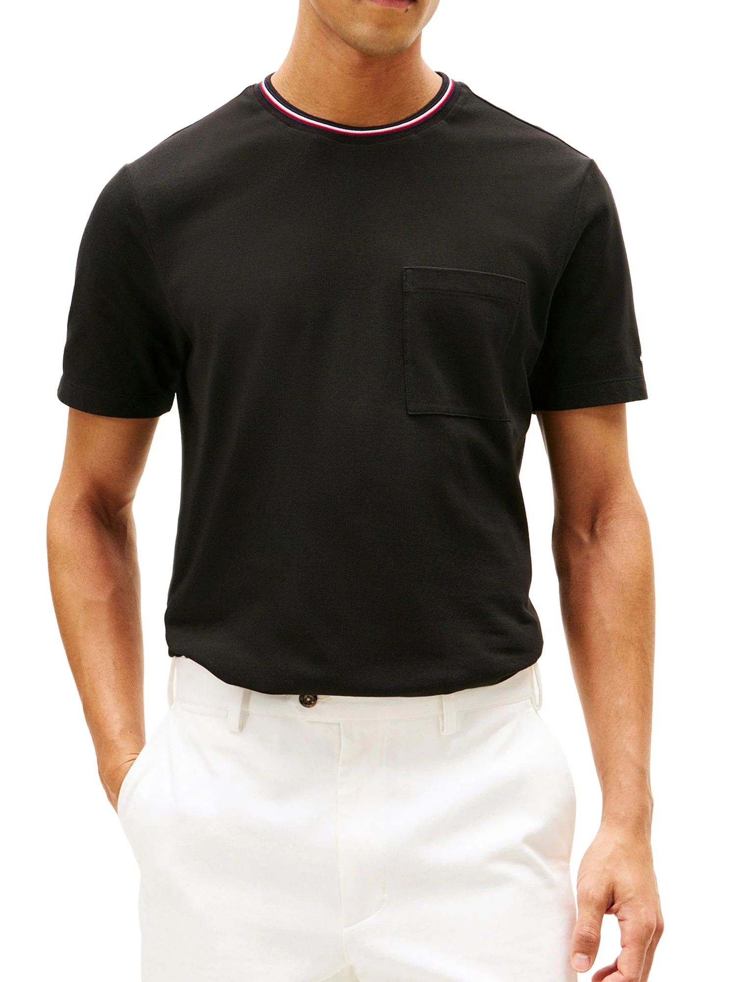 T-shirt con maniche corte Tommy Hilfiger modello rwb pocket nero