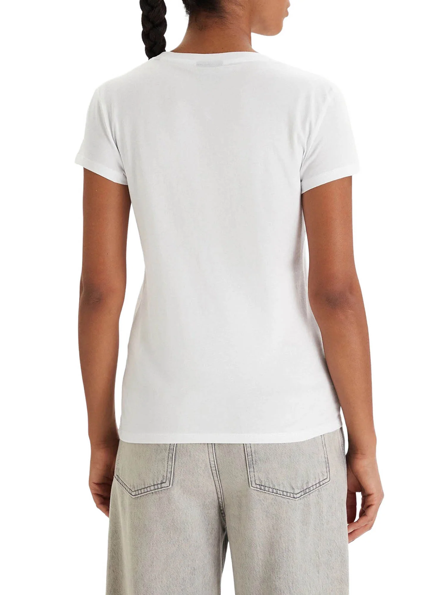 T-shirt Armani Exchange Donna a manica corta con scritta patch 
 Bianco - Image 2